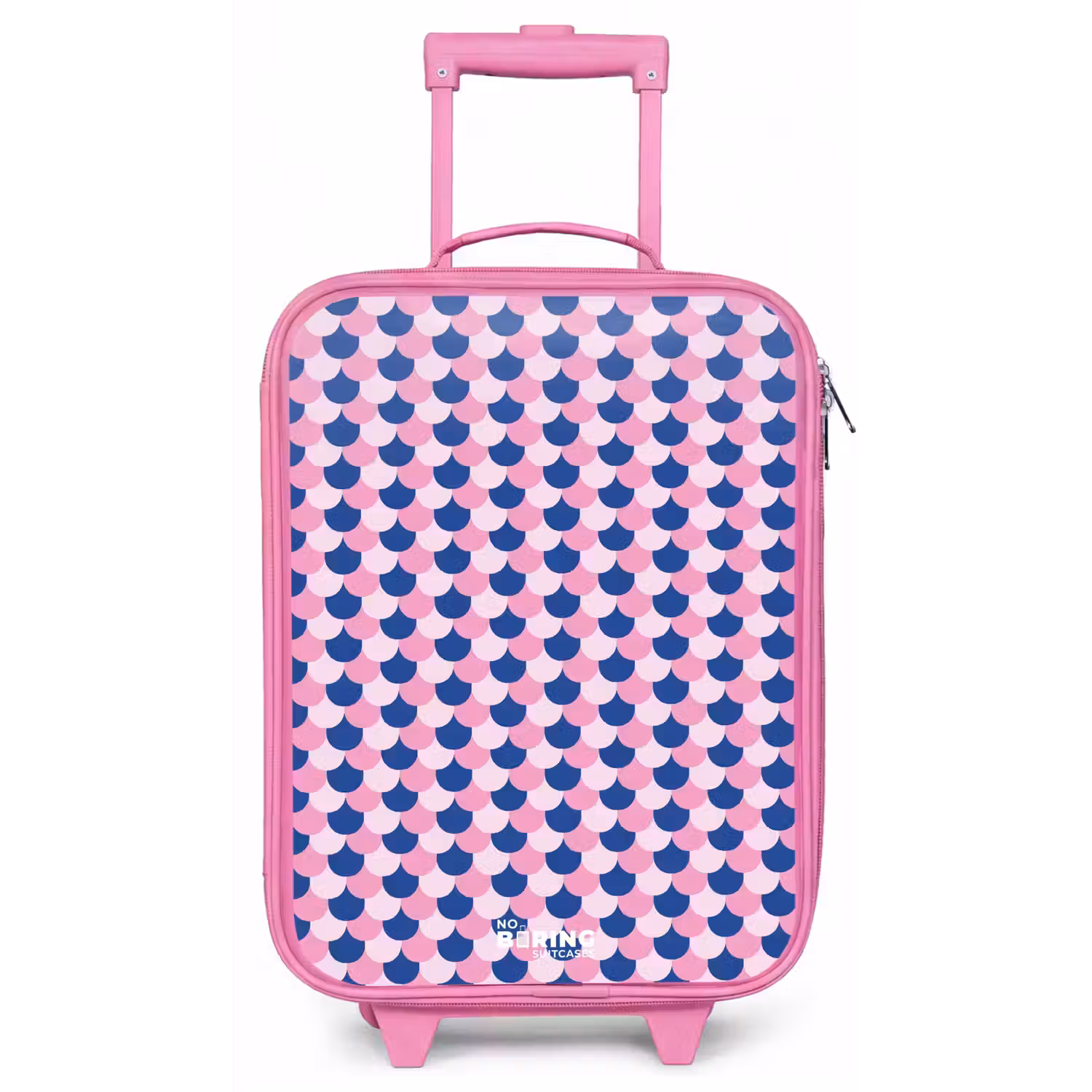 Schubben - Patroon - Blauw - Roze Kinderkoffer - Roze klein -zz3dotto