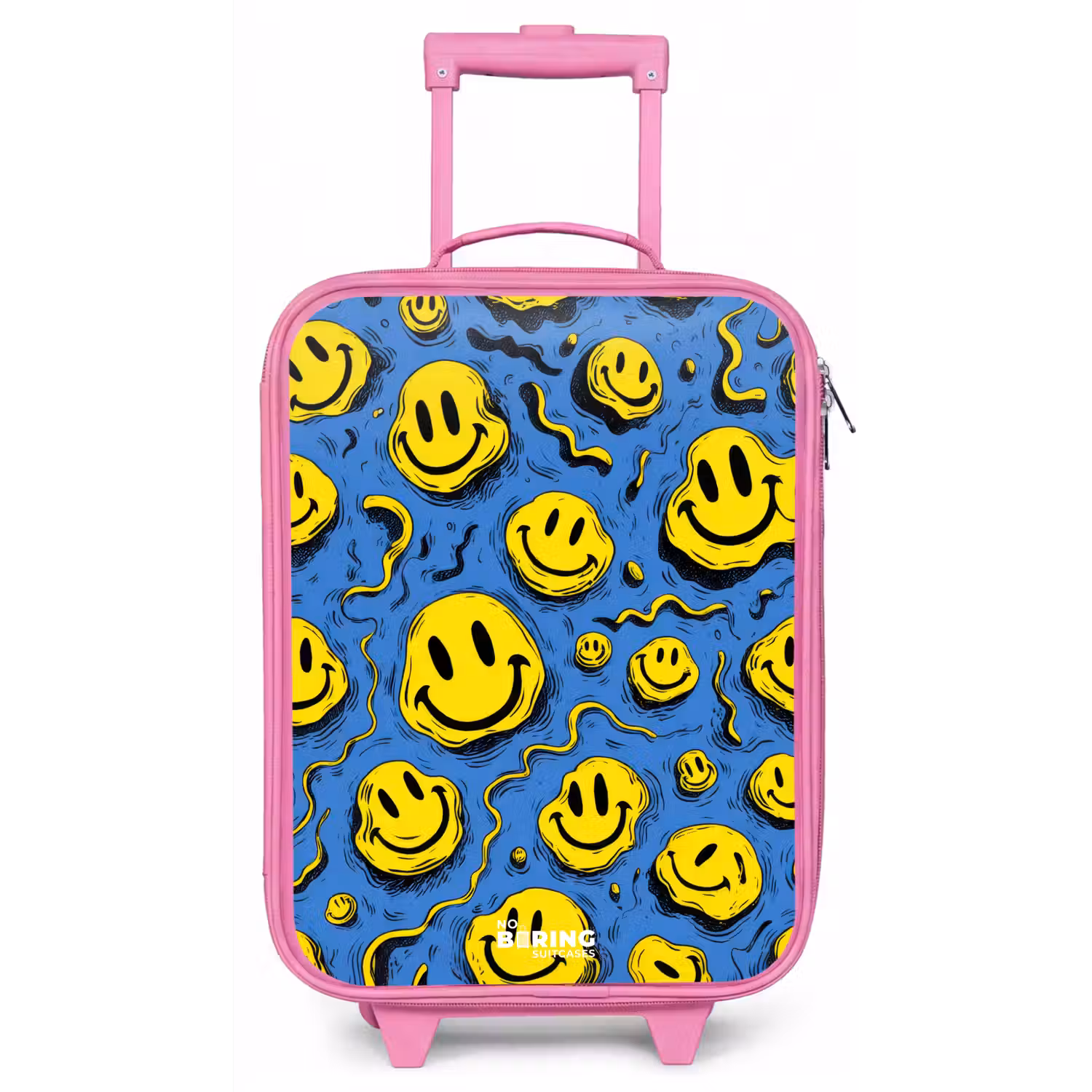 Smiley - Geel - Blauw Kinderkoffer - Roze klein -zz3dotto