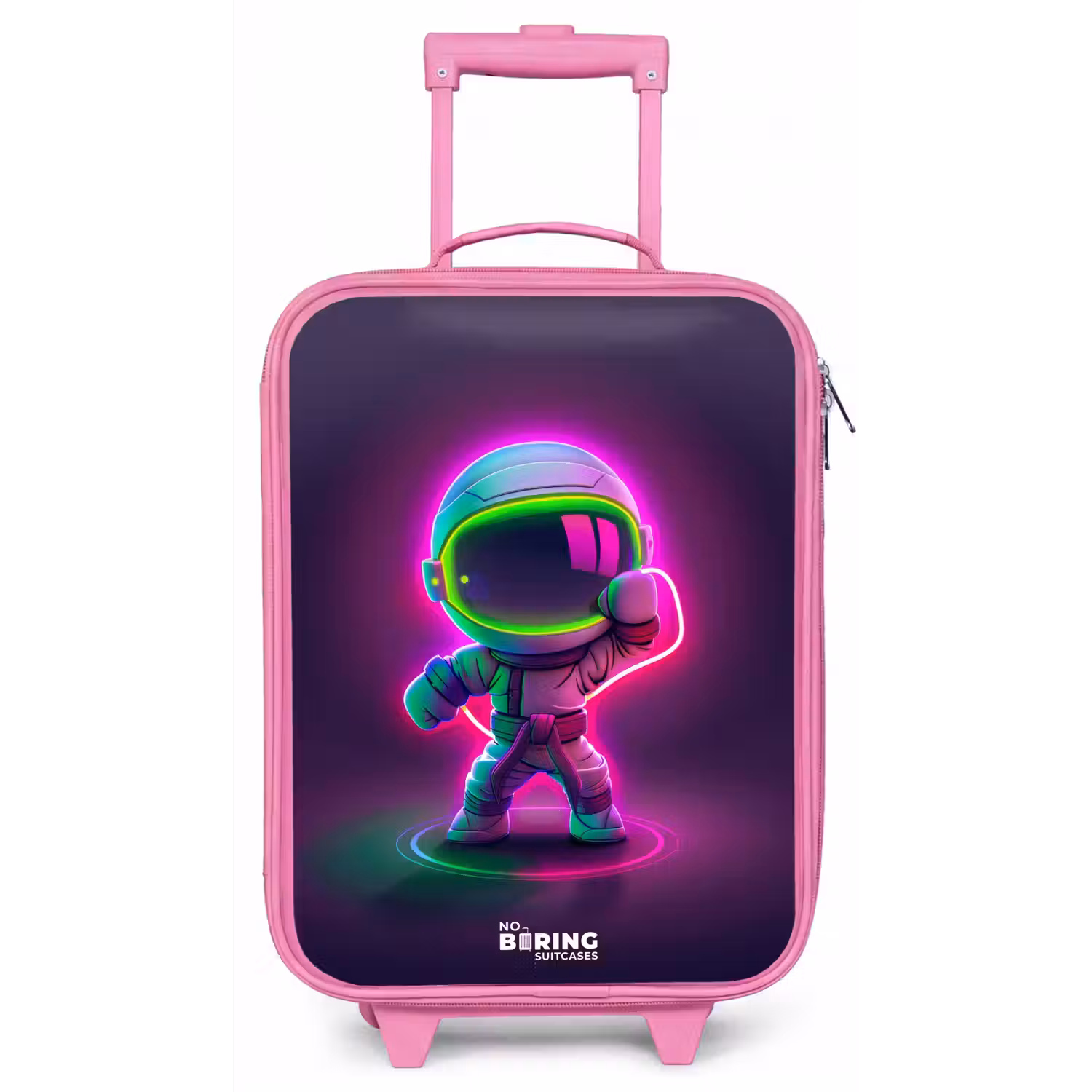 Space karate neon Kinderkoffer - Roze klein -zz3dotto