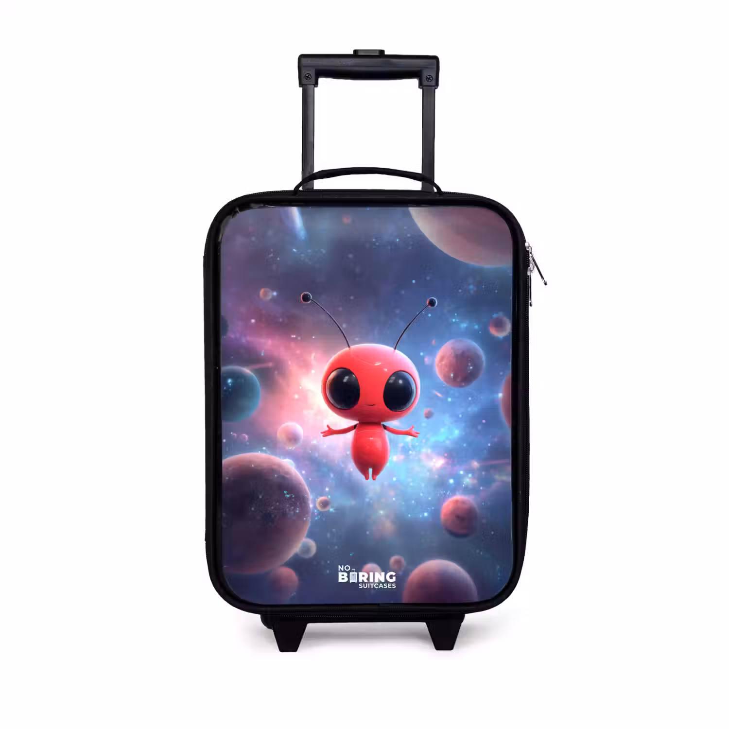 Rood Ruimtewezen in Kosmische Dans Kinderkoffer - Zwart klein -3d