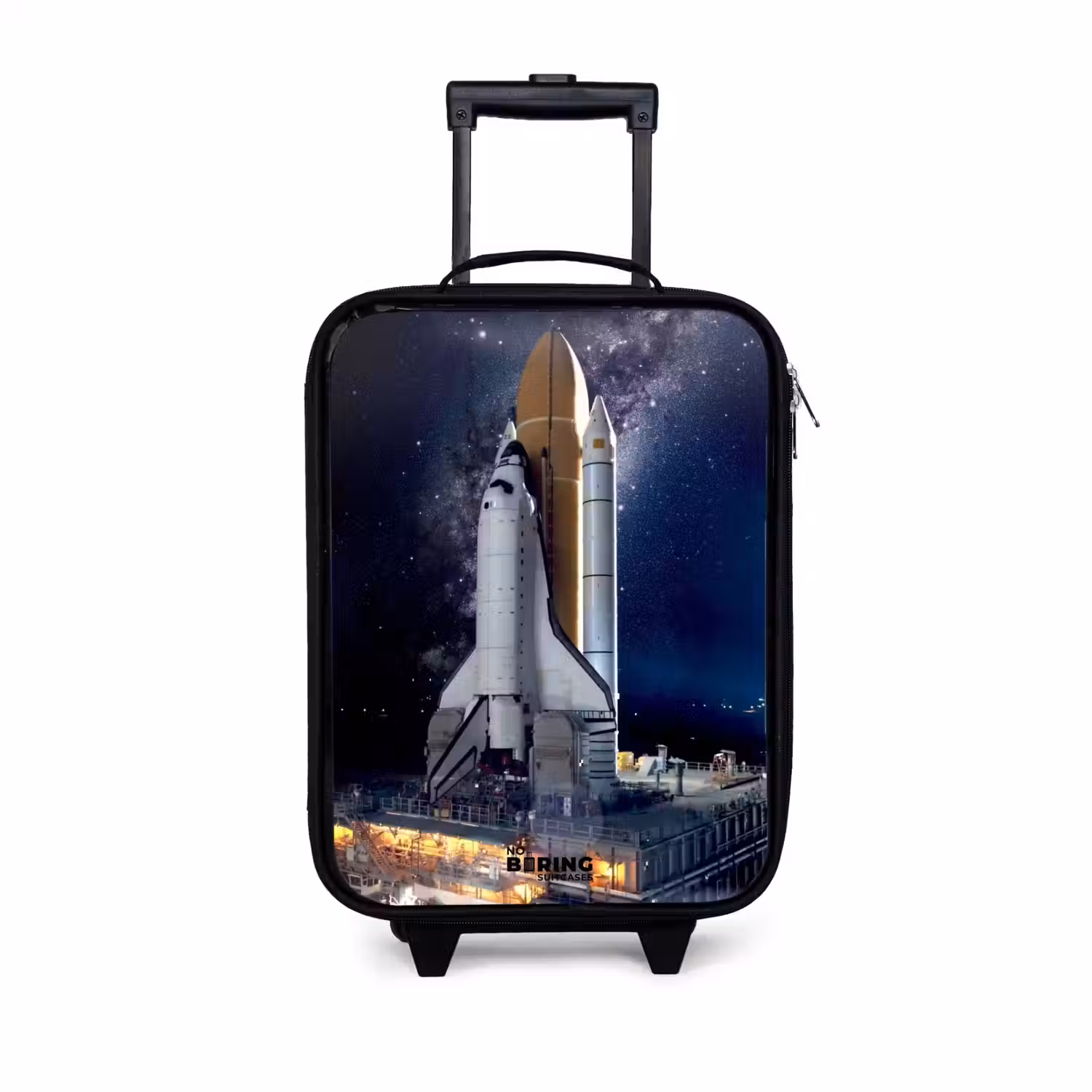 Spaceshuttle die klaar is om op te stijgen Kinderkoffer - Zwart klein -3d