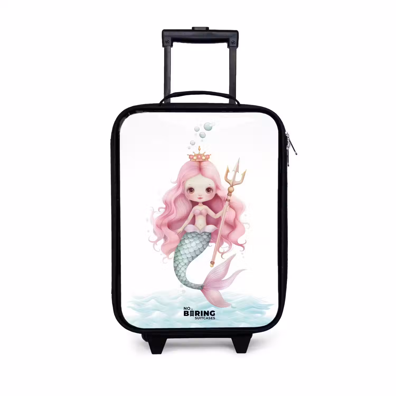 Suzy sirene Kinderkoffer - Zwart klein -3d