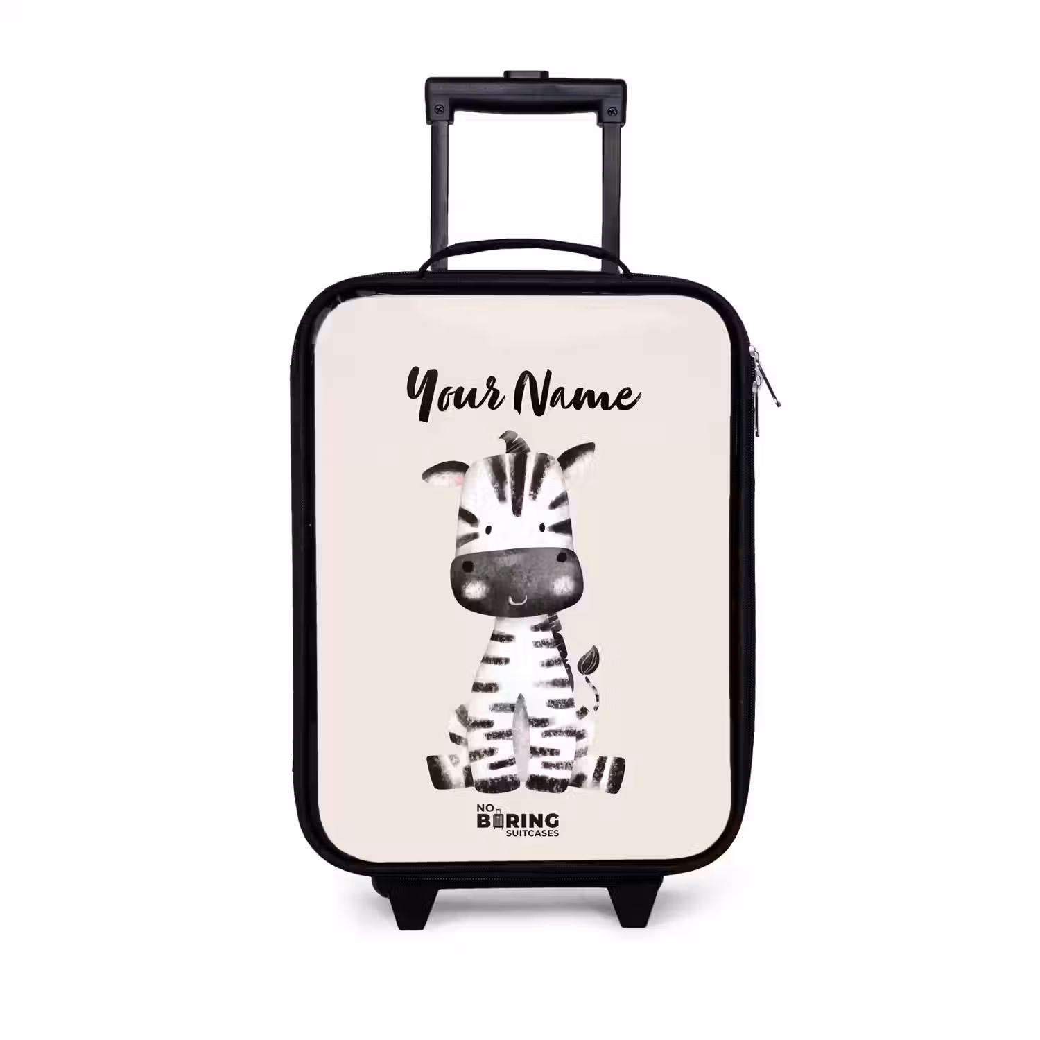 Zoë Zebra Kinderkoffer - Zwart klein -3d