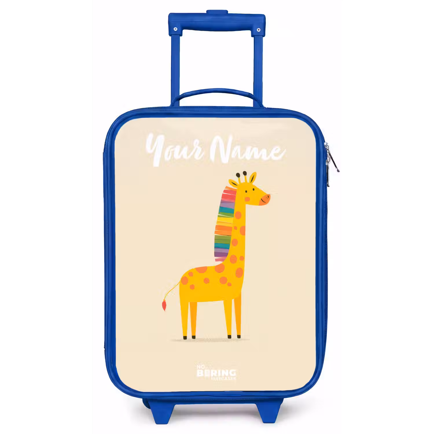 Giraffe - Dier - Kleurrijk Kinderkoffer - Blauw klein -zz3dotto