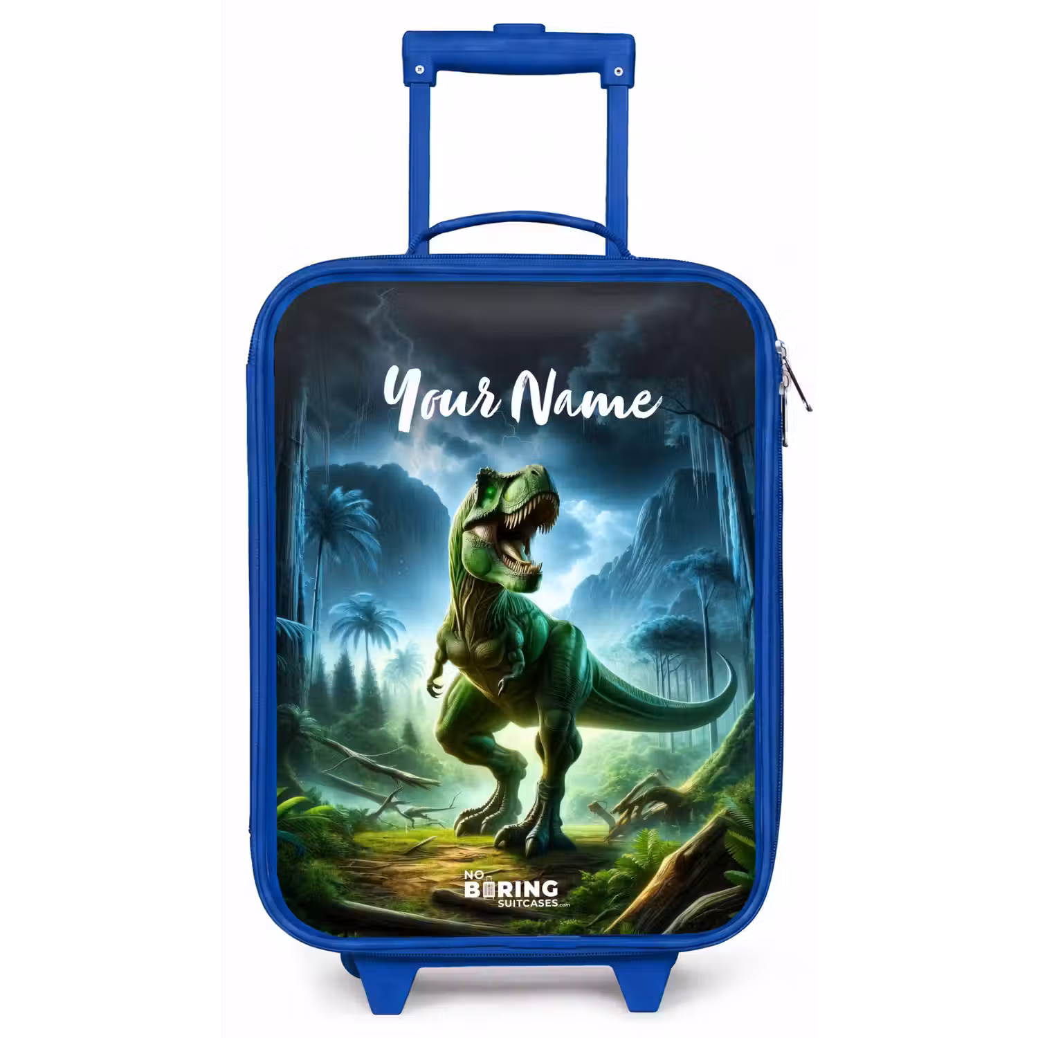 Junglosaurus Kinderkoffer - Blauw klein -zz3dotto