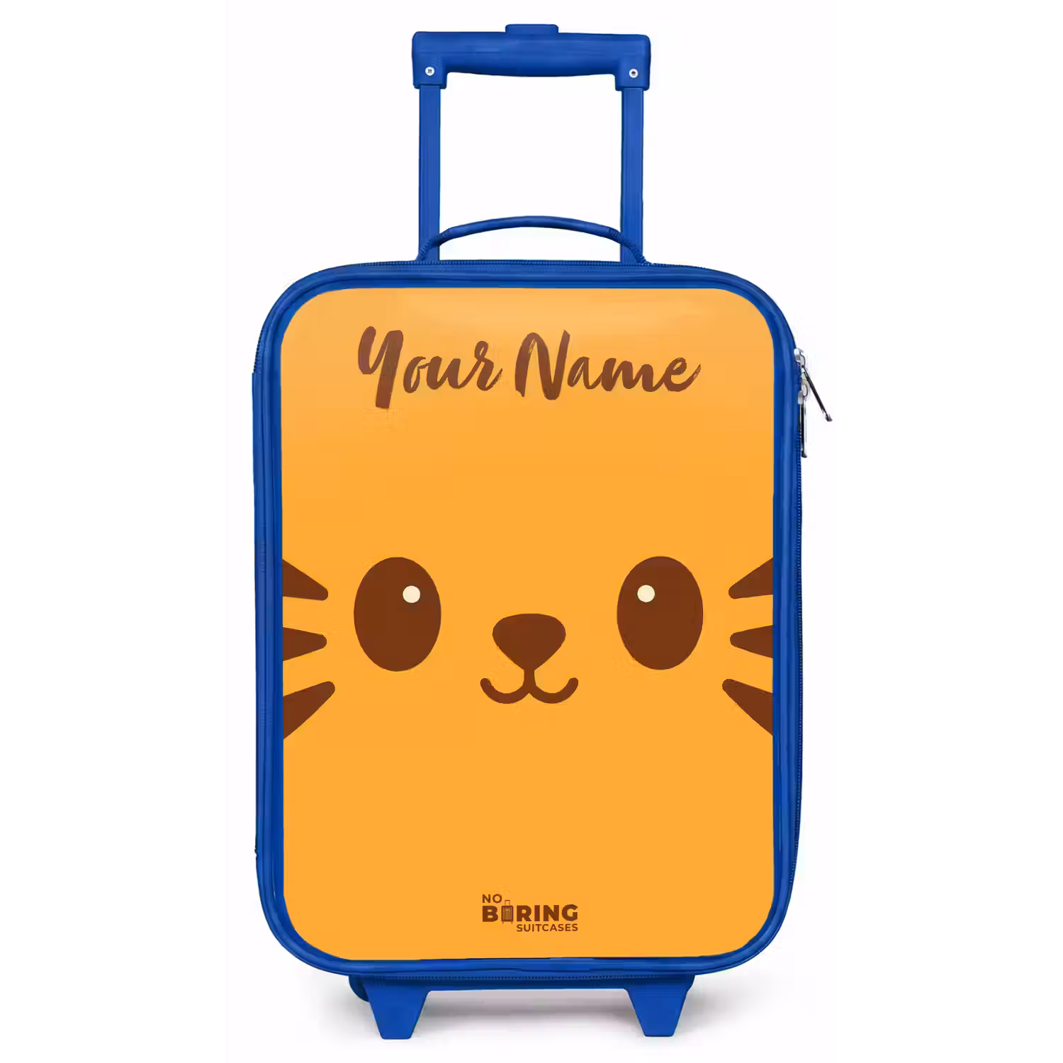 Kawai - Tijger - Oranje Kinderkoffer - Blauw klein -zz3dotto