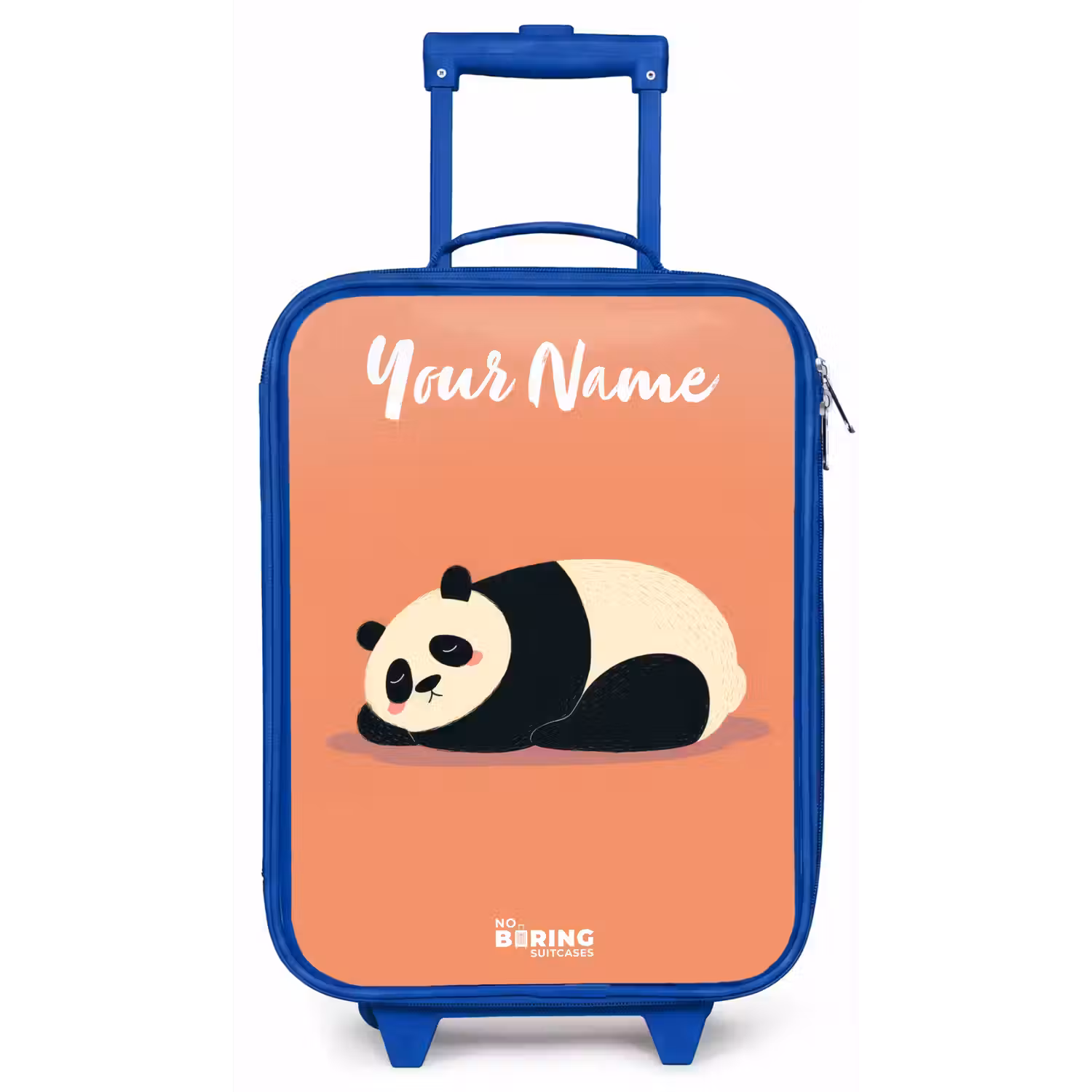 Panda - Slapen - Oranje Kinderkoffer - Blauw klein -zz3dotto