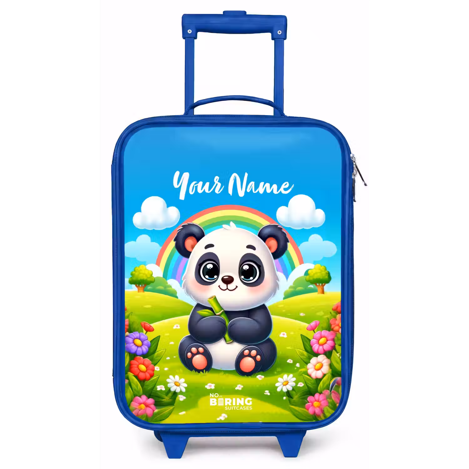Pukkie Panda Kinderkoffer - Blauw klein -zz3dotto