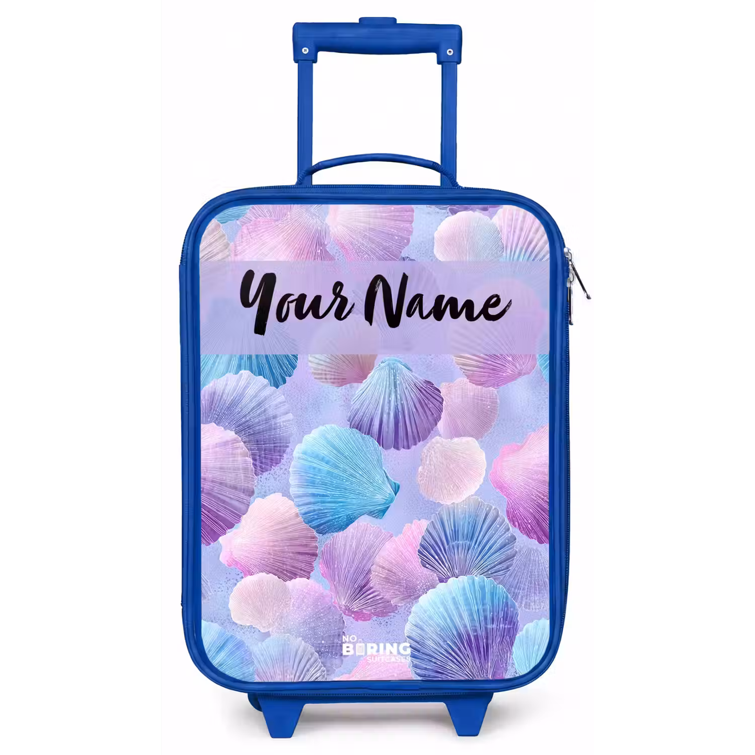 Schelpen - Paars - Blauw - Patroon Kinderkoffer - Blauw klein -zz3dotto