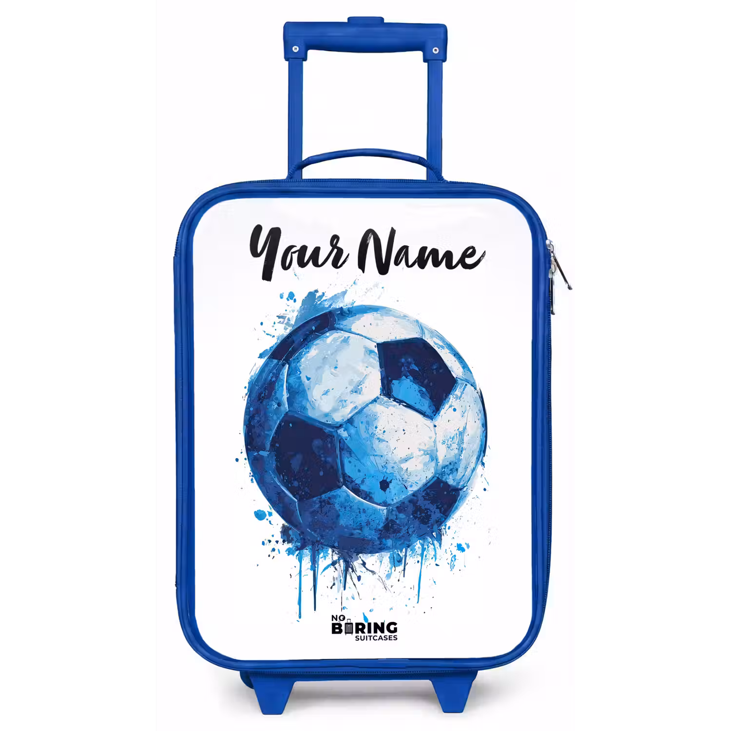 Voetbalvibes - Inktspatten - Blauw Kinderkoffer - Blauw klein -zz3dotto
