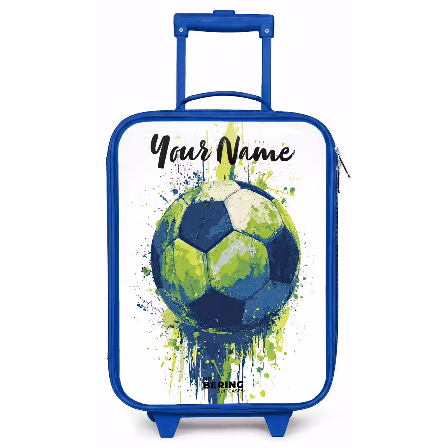 Voetbalvibes - Verf - Groen - Blauw Kinderkoffer - Blauw klein -zz3dotto