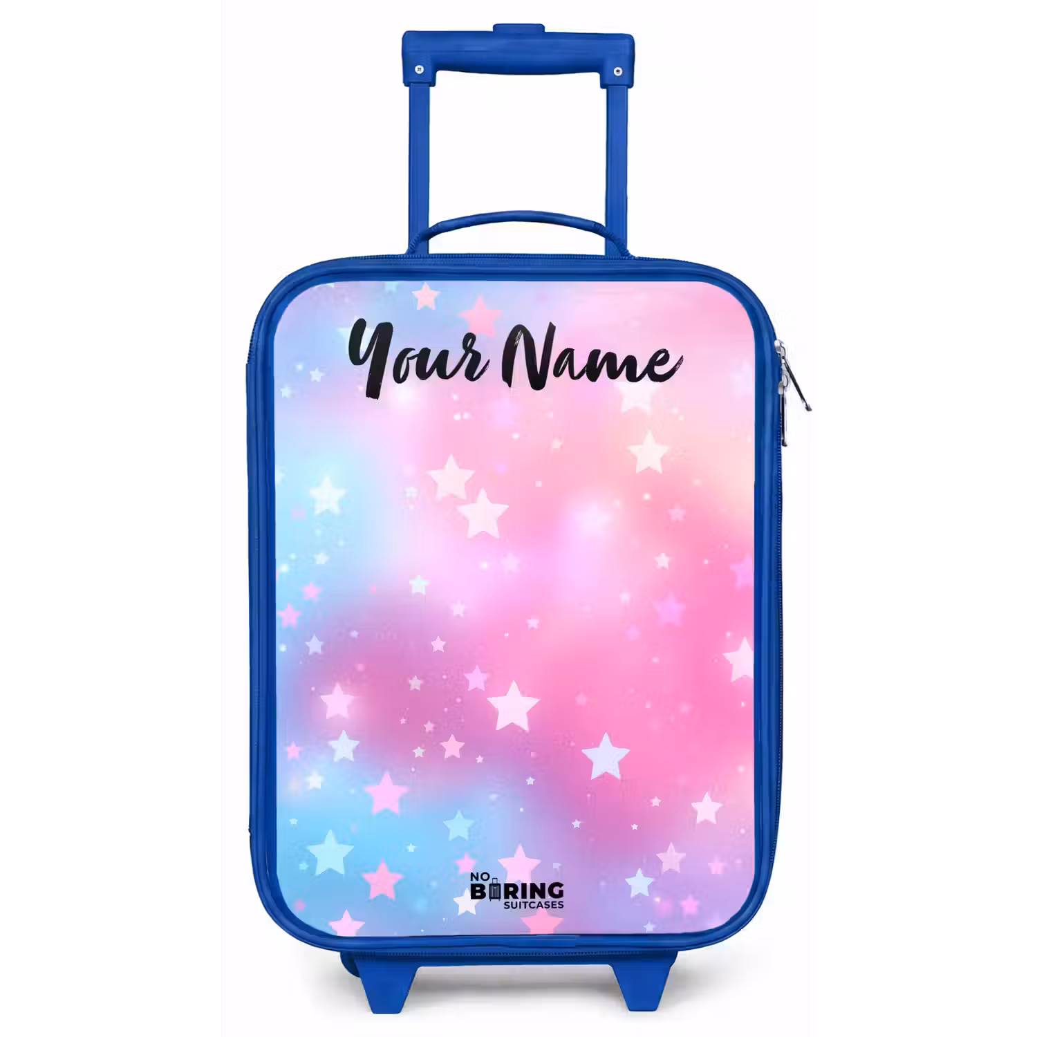 Sterren - Roze - Blauw Kinderkoffer - Blauw klein -zz3dotto