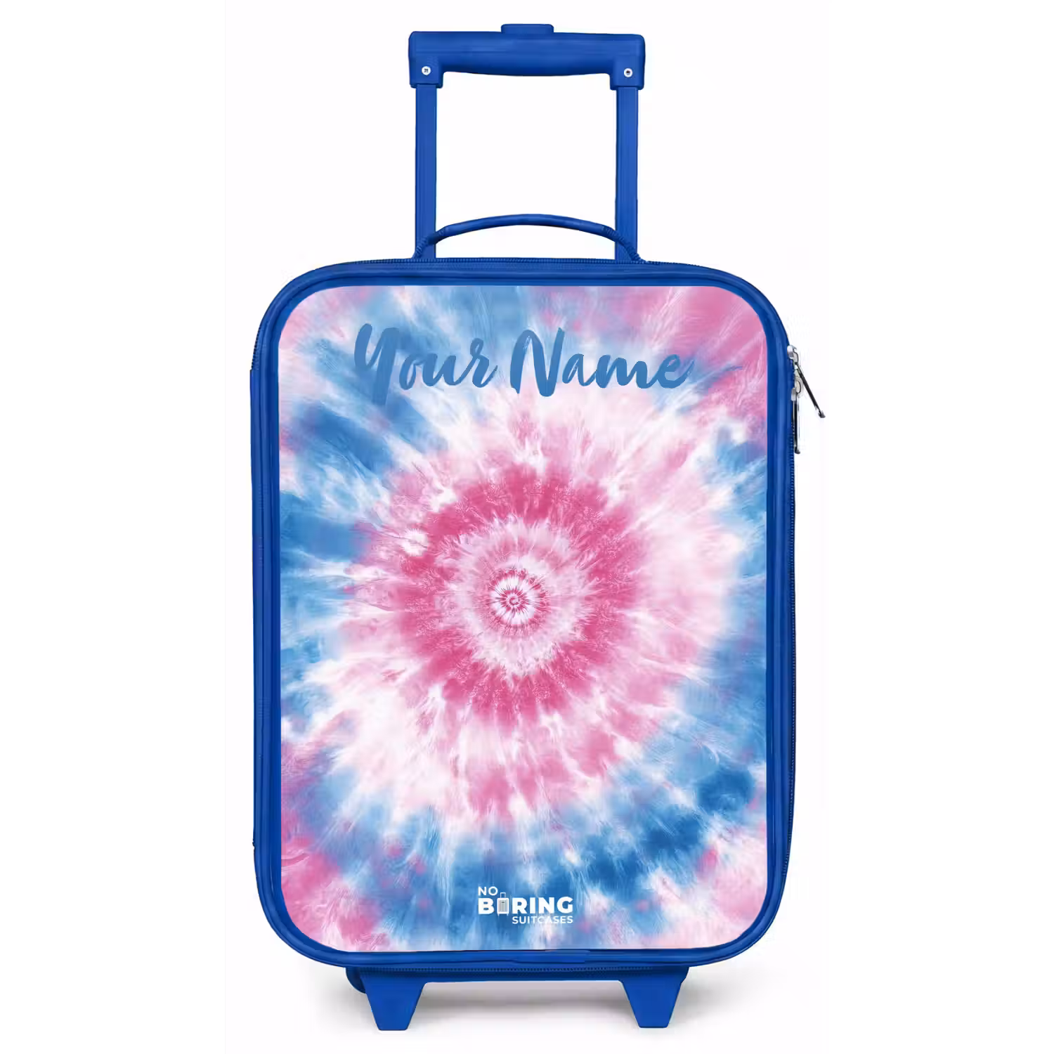 Tie dye - Abstract - Blauw - Roze Kinderkoffer - Blauw klein -zz3dotto