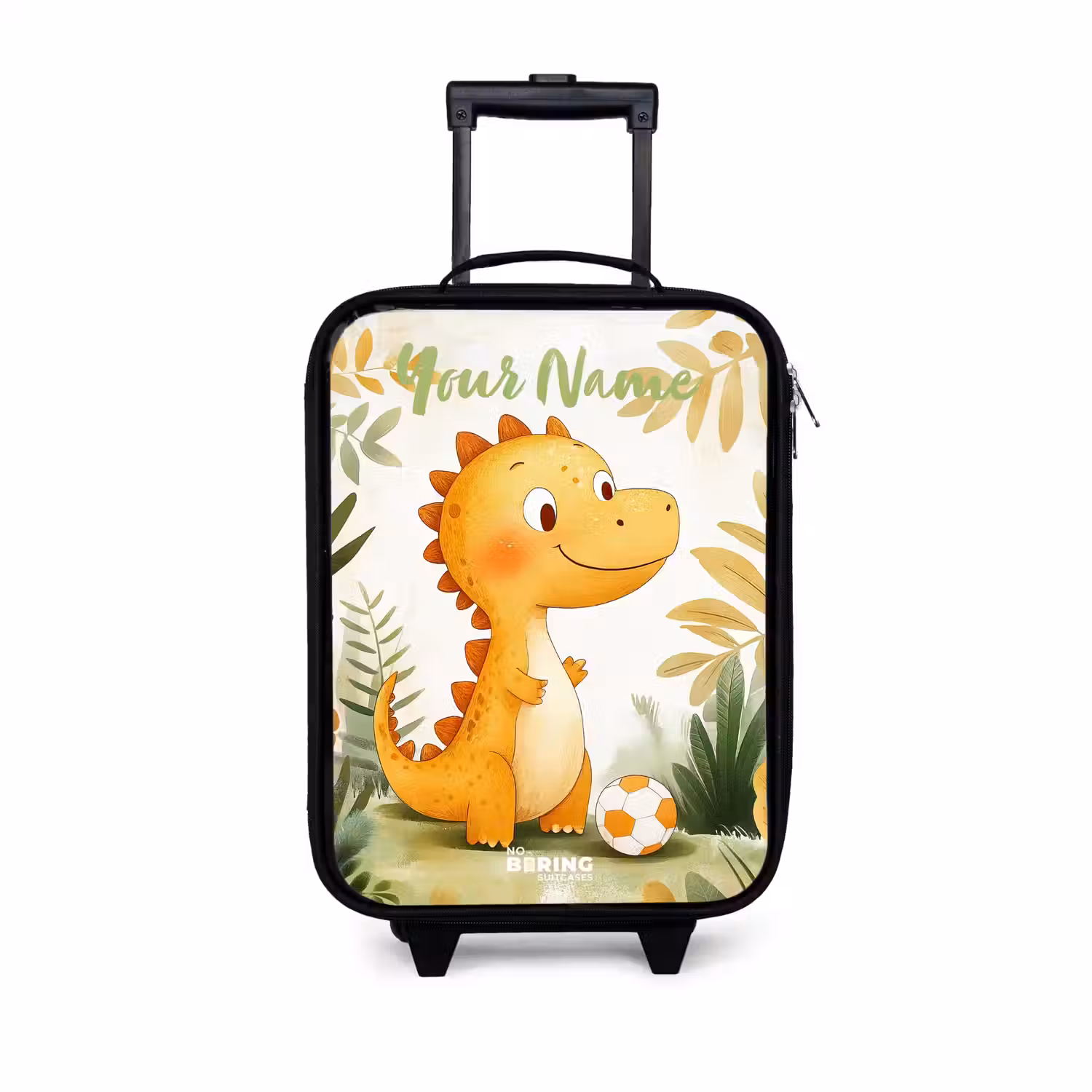 Dino - Voetbal - Oranje Kinderkoffer - Zwart klein -3d
