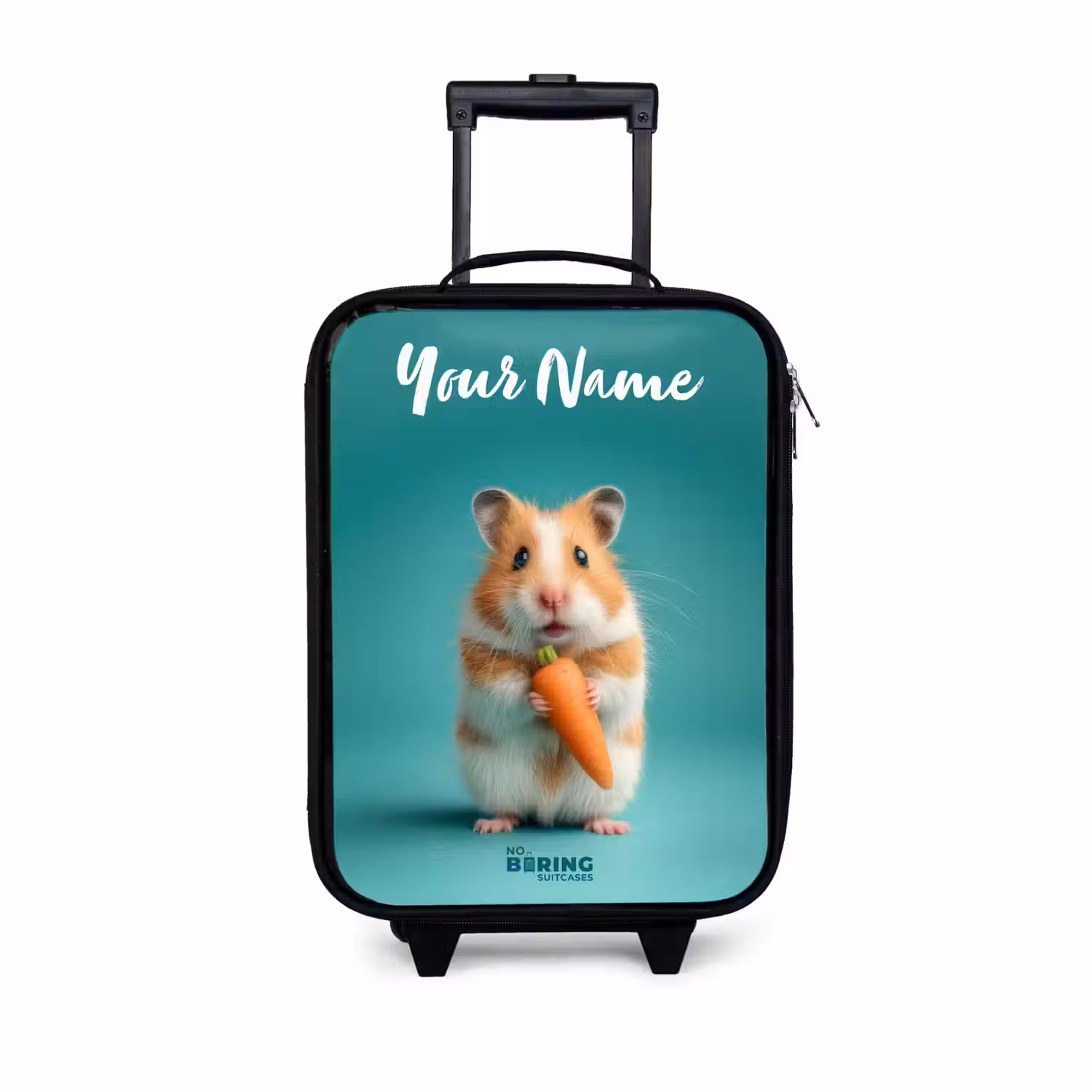 Hamster - Wortel - Dier Kinderkoffer - Zwart klein -3d