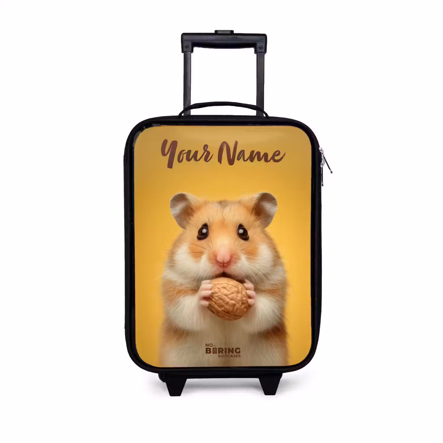 Hamster - Walnoot - Dier Kinderkoffer - Zwart klein -3d