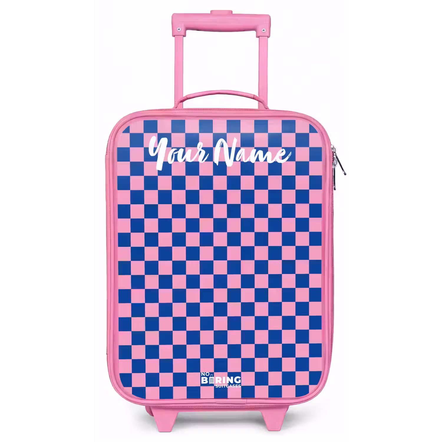 Blokjes - Blauw - Roze Kinderkoffer - Roze klein -zz3dotto