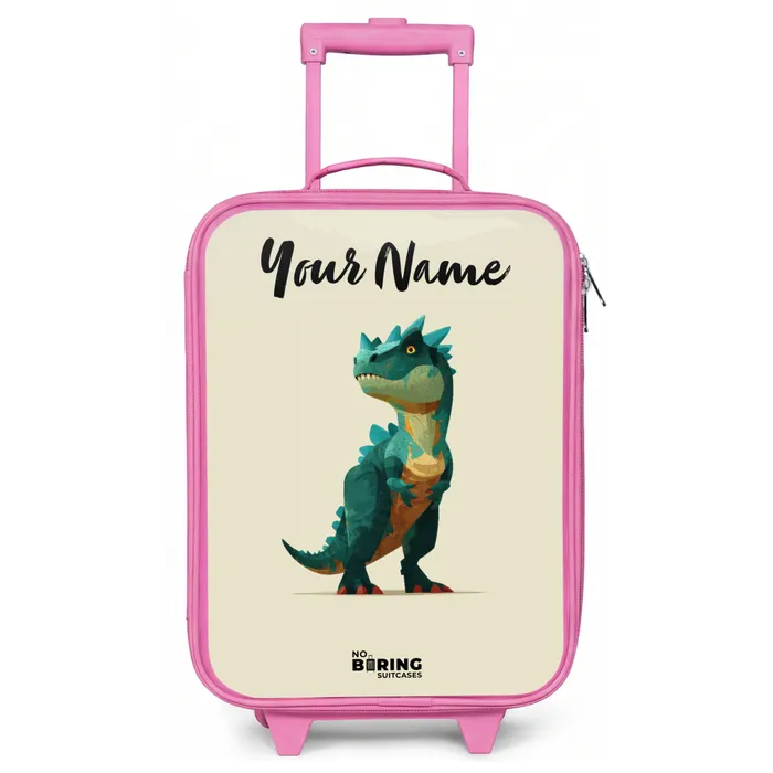 Dino - Dier - Groen Kinderkoffer - Roze klein -zz3dotto