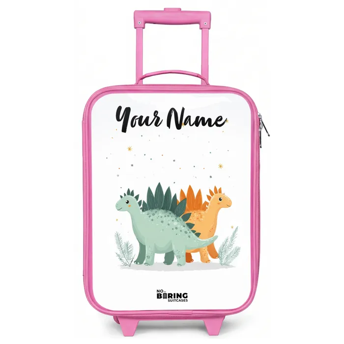 Dinos - Dieren - Sterren Kinderkoffer - Roze klein -zz3dotto