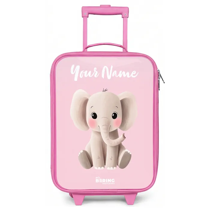 Olifant - Grijs - Baby - Slurf Kinderkoffer - Roze klein -zz3dotto