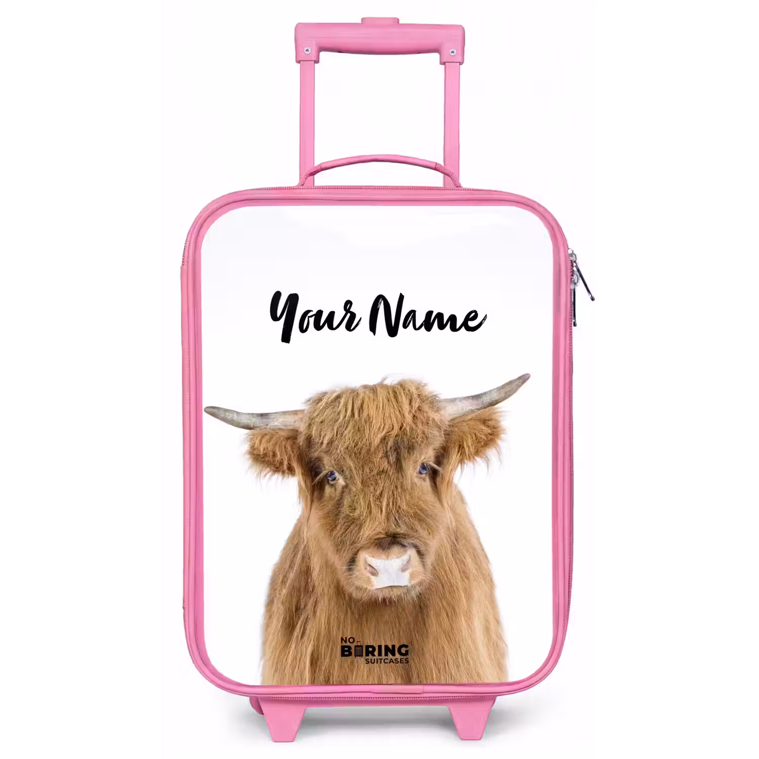 Halbe Hooglander Kinderkoffer - Roze klein -zz3dotto