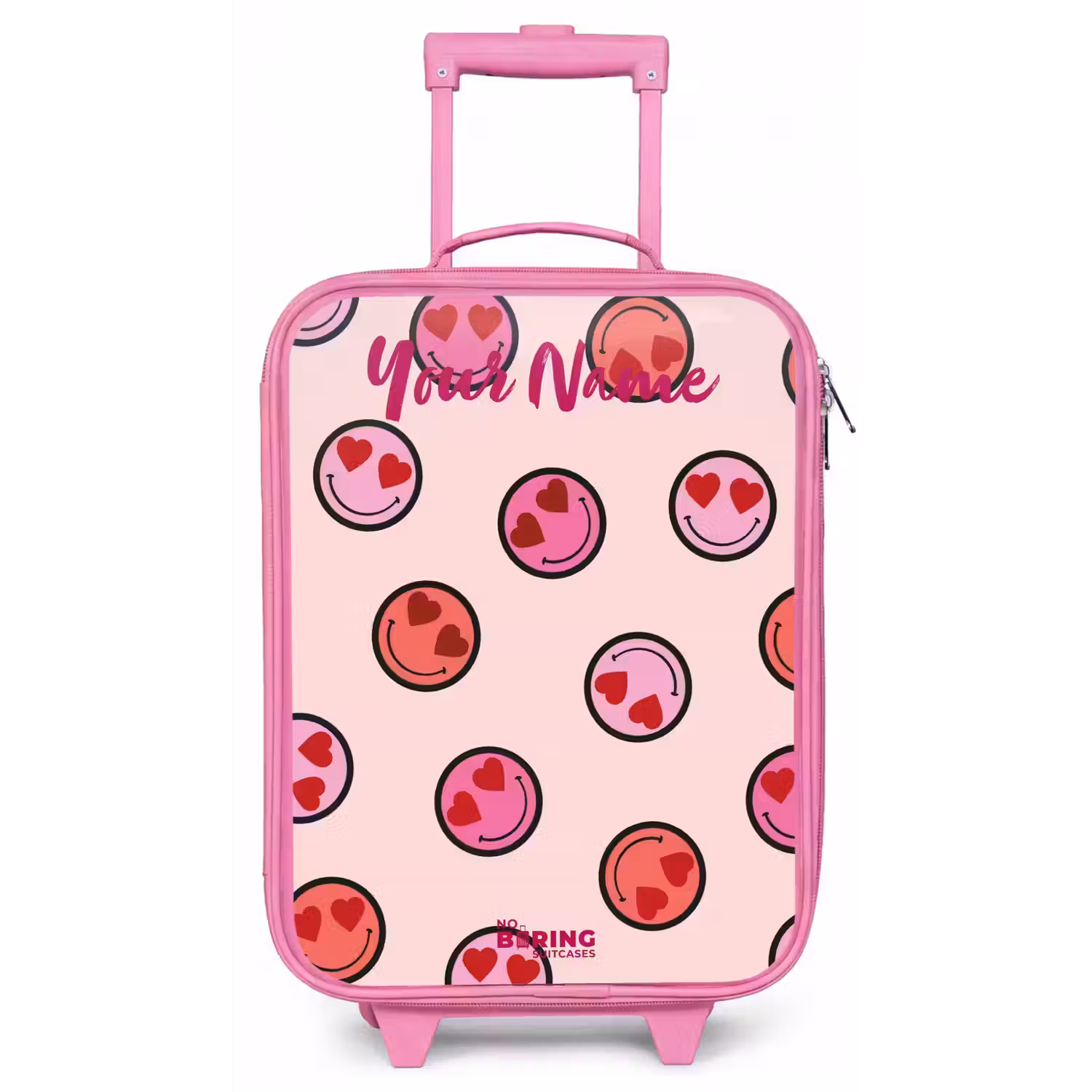 Hartje - Smiley - Patroon Kinderkoffer - Roze klein -zz3dotto