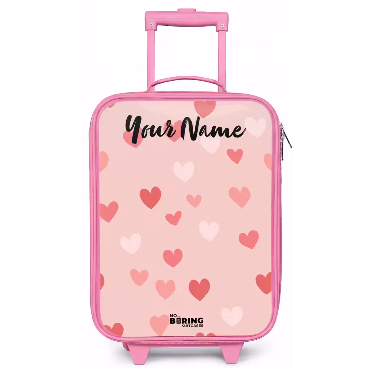 Hartjes - Patroon - Roze Kinderkoffer - Roze klein -zz3dotto