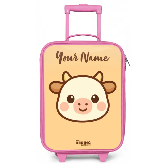 Kawai - Koe - Bruin Kinderkoffer - Roze klein -zz3dotto