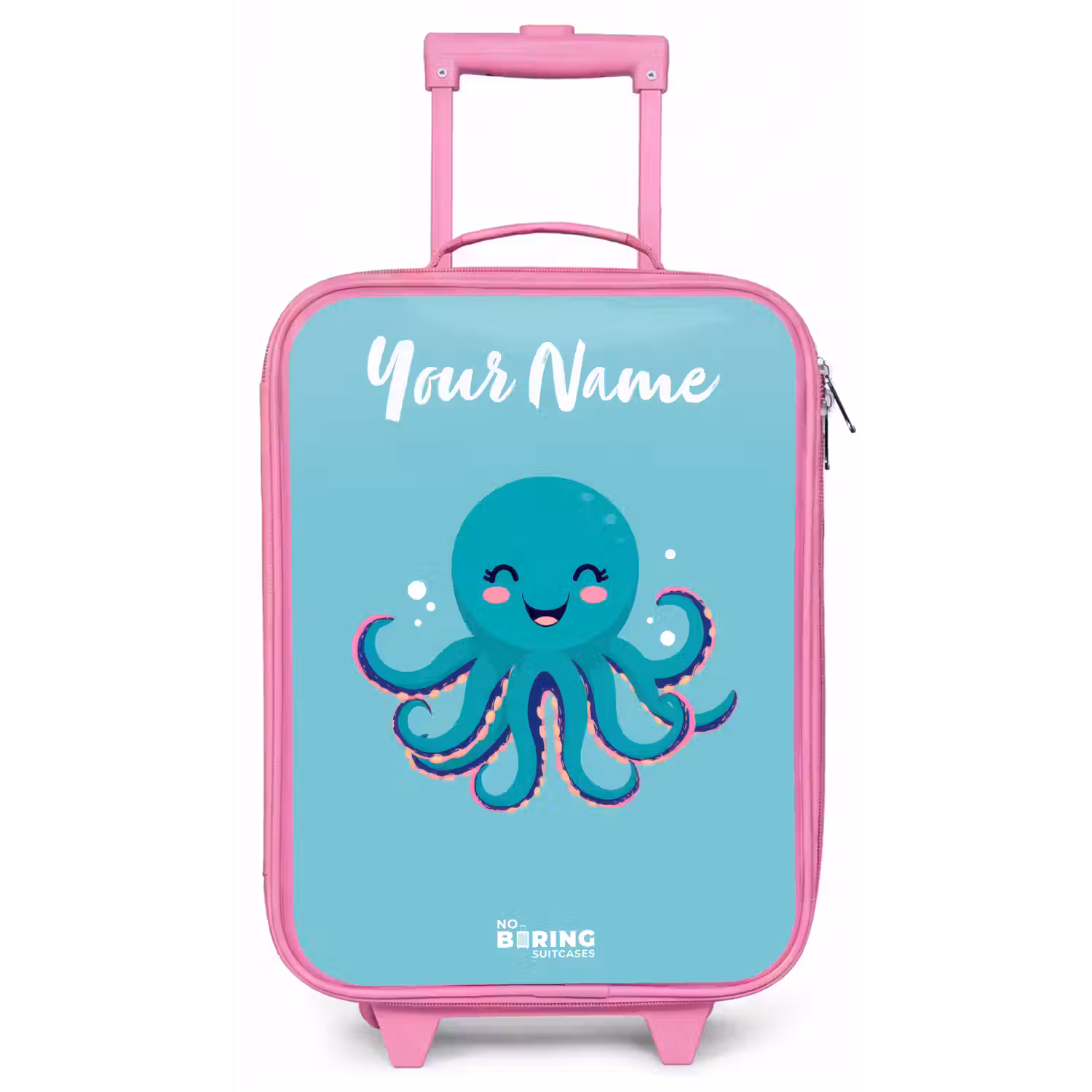 Octopus - Water - Blauw Kinderkoffer - Roze klein -zz3dotto