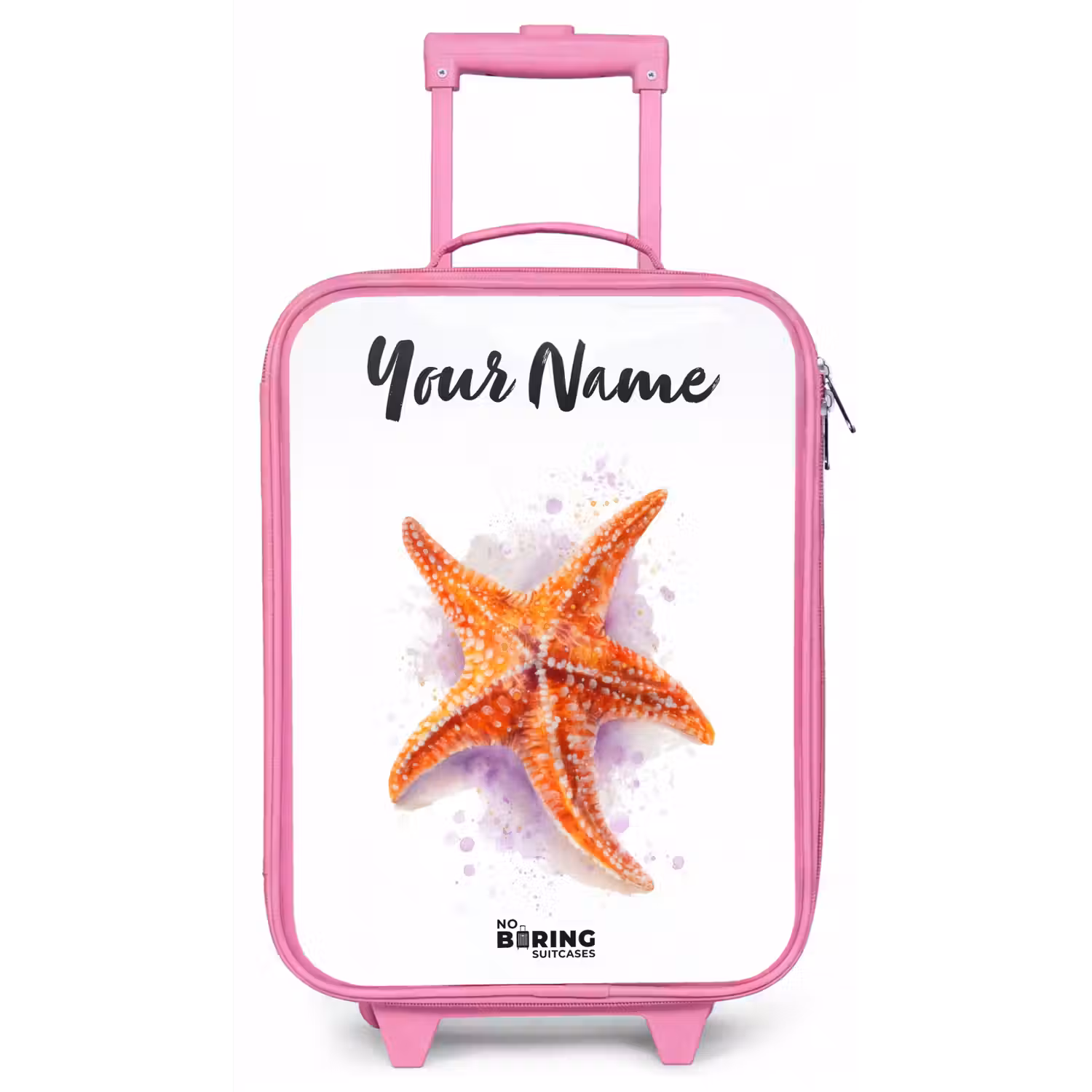 Oranje Zeester Illustratie Kinderkoffer - Roze klein -zz3dotto