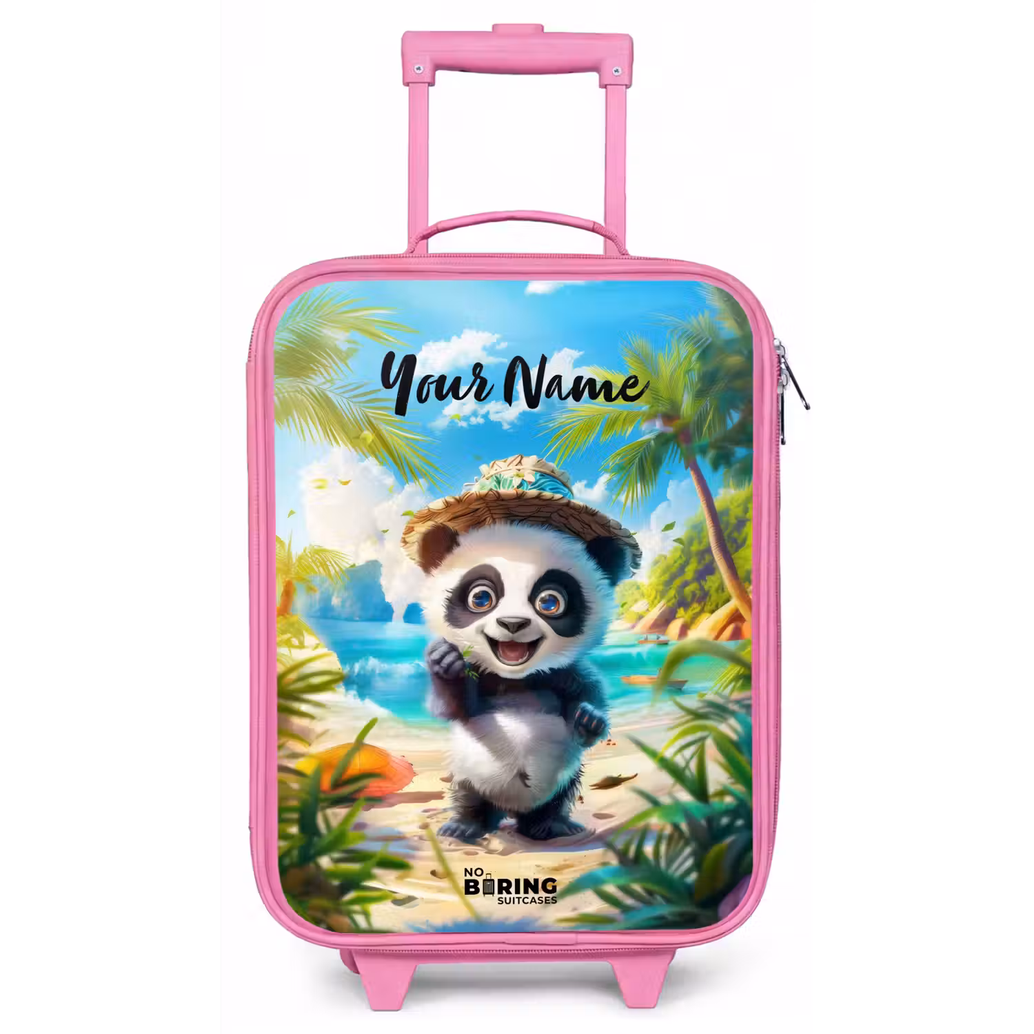 Pablo panda Kinderkoffer - Roze klein -zz3dotto