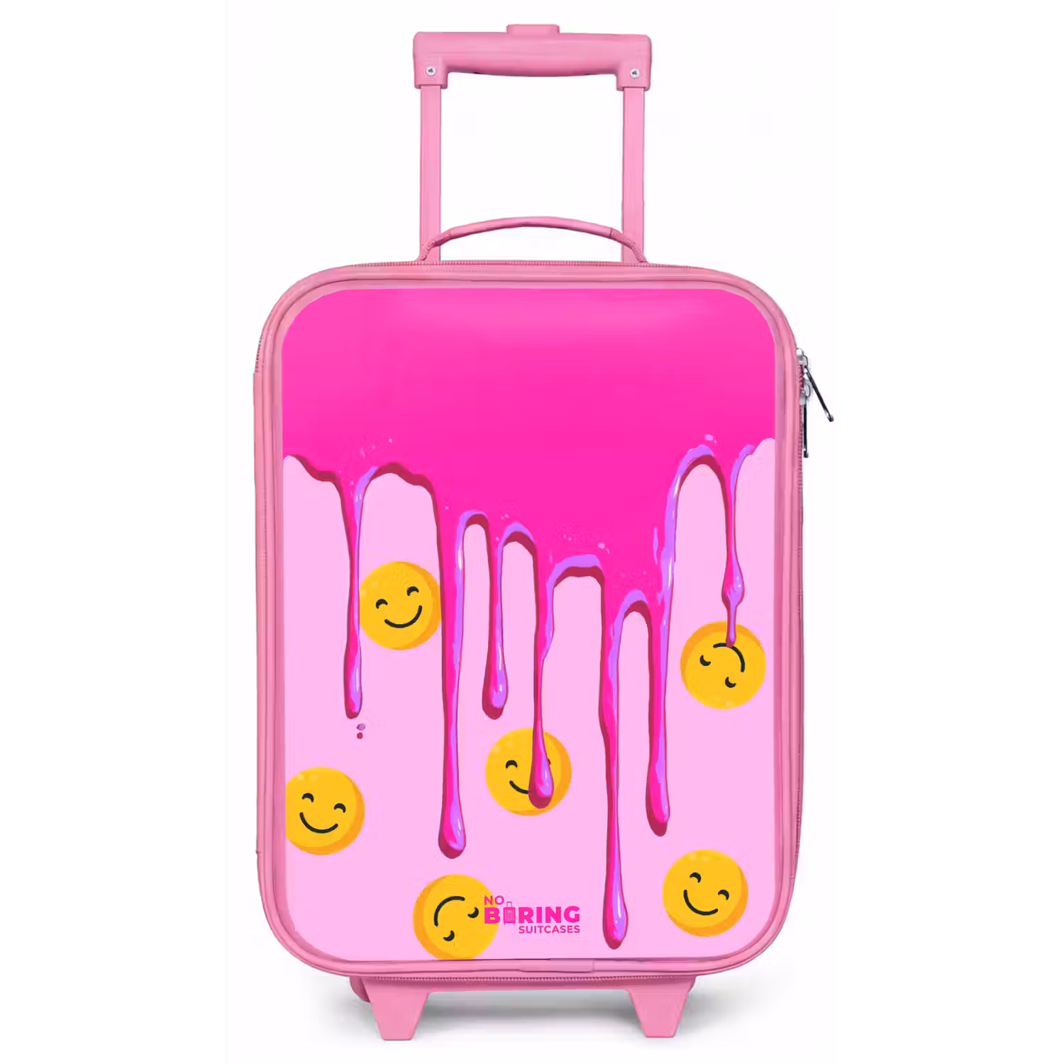 Verf - Smiley - Roze Kinderkoffer - Roze klein -zz3dotto