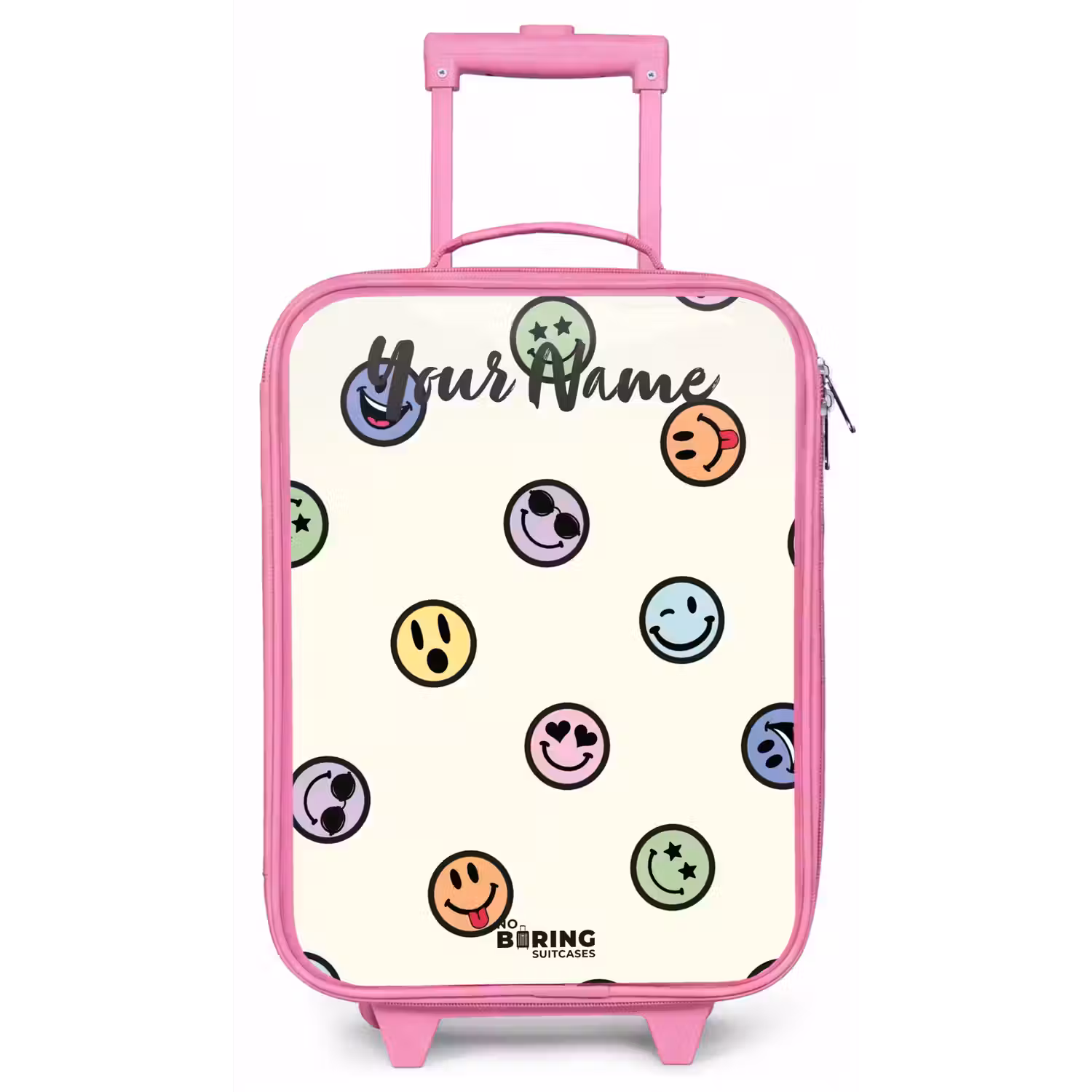 Speelse smiley-mix Kinderkoffer - Roze klein -zz3dotto