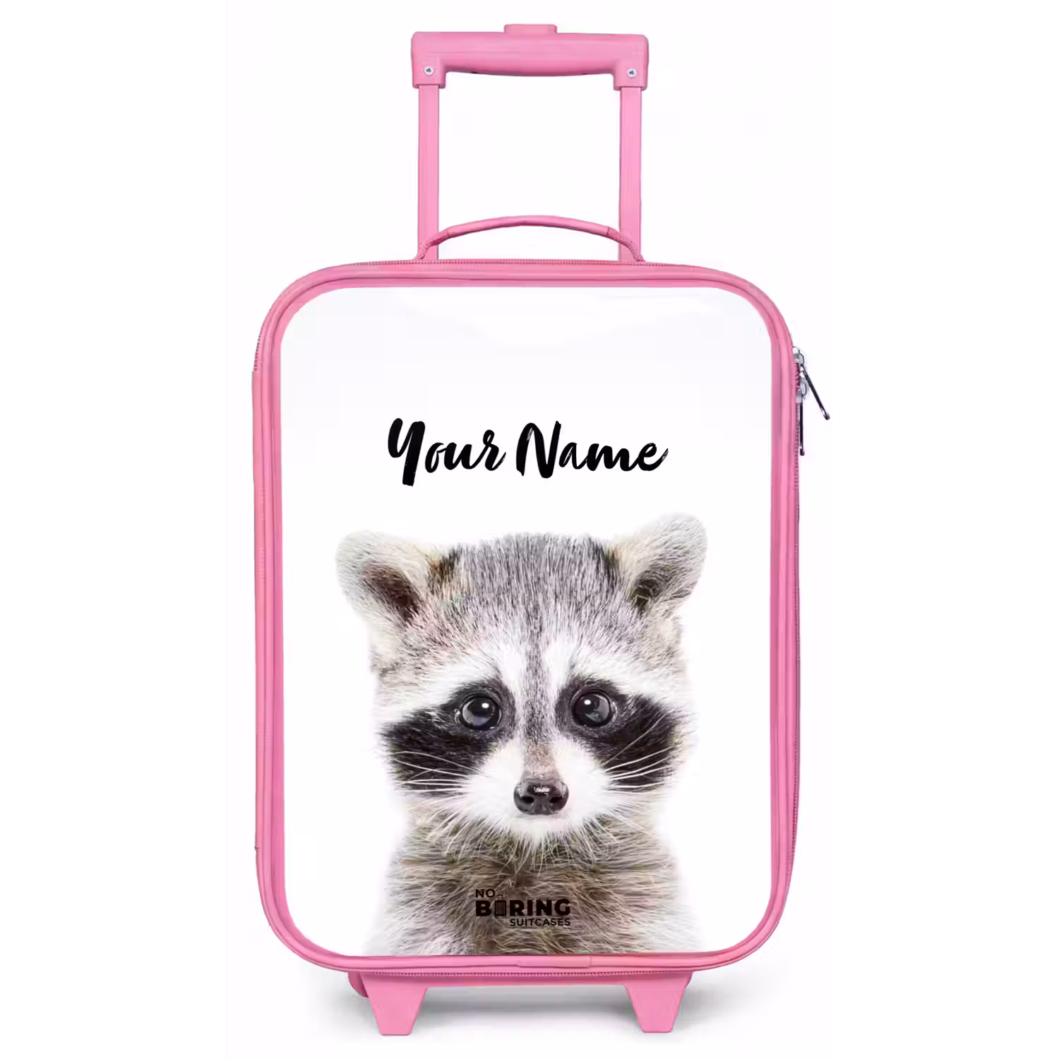 Rachid Racoon Kinderkoffer - Roze klein -zz3dotto