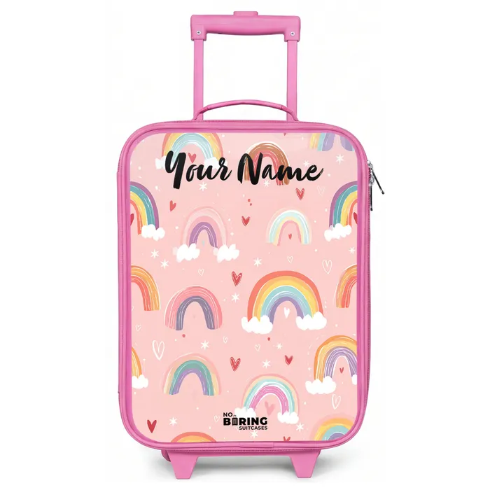 Regenboog - Patroon - Pastel Kinderkoffer - Roze klein -zz3dotto