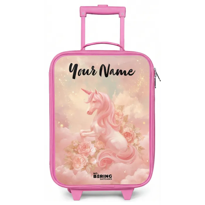 Eenhoorn - Wolken - Roze Kinderkoffer - Roze klein -zz3dotto