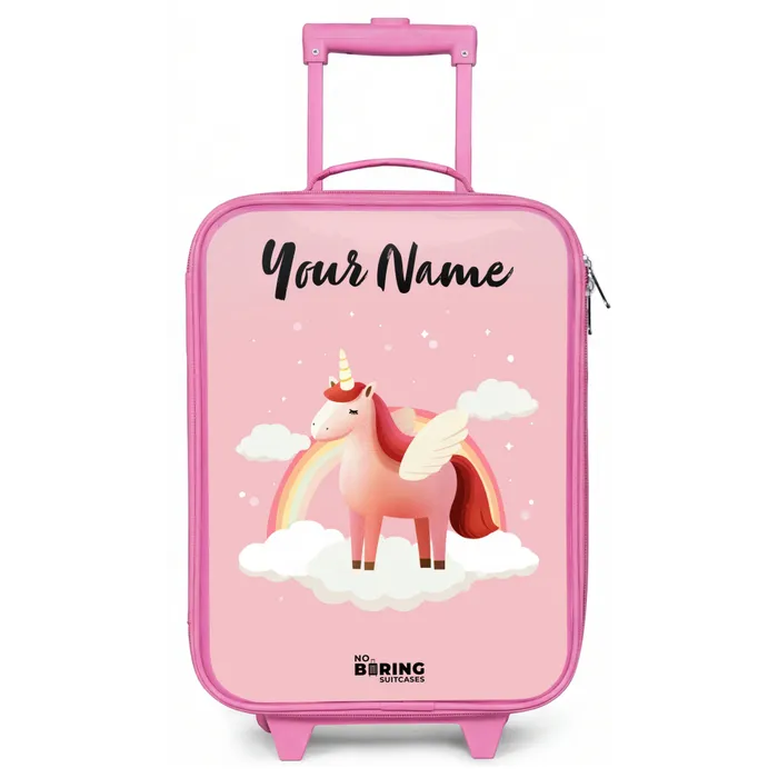 Eenhoorn - Vleugels - Roze - Regenboog Kinderkoffer - Roze klein -zz3dotto