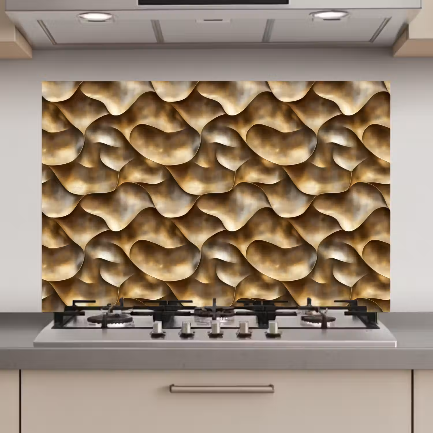 Abstract - Antiek - Goud keuken achterwand spatscherm klein 900 -3d_website