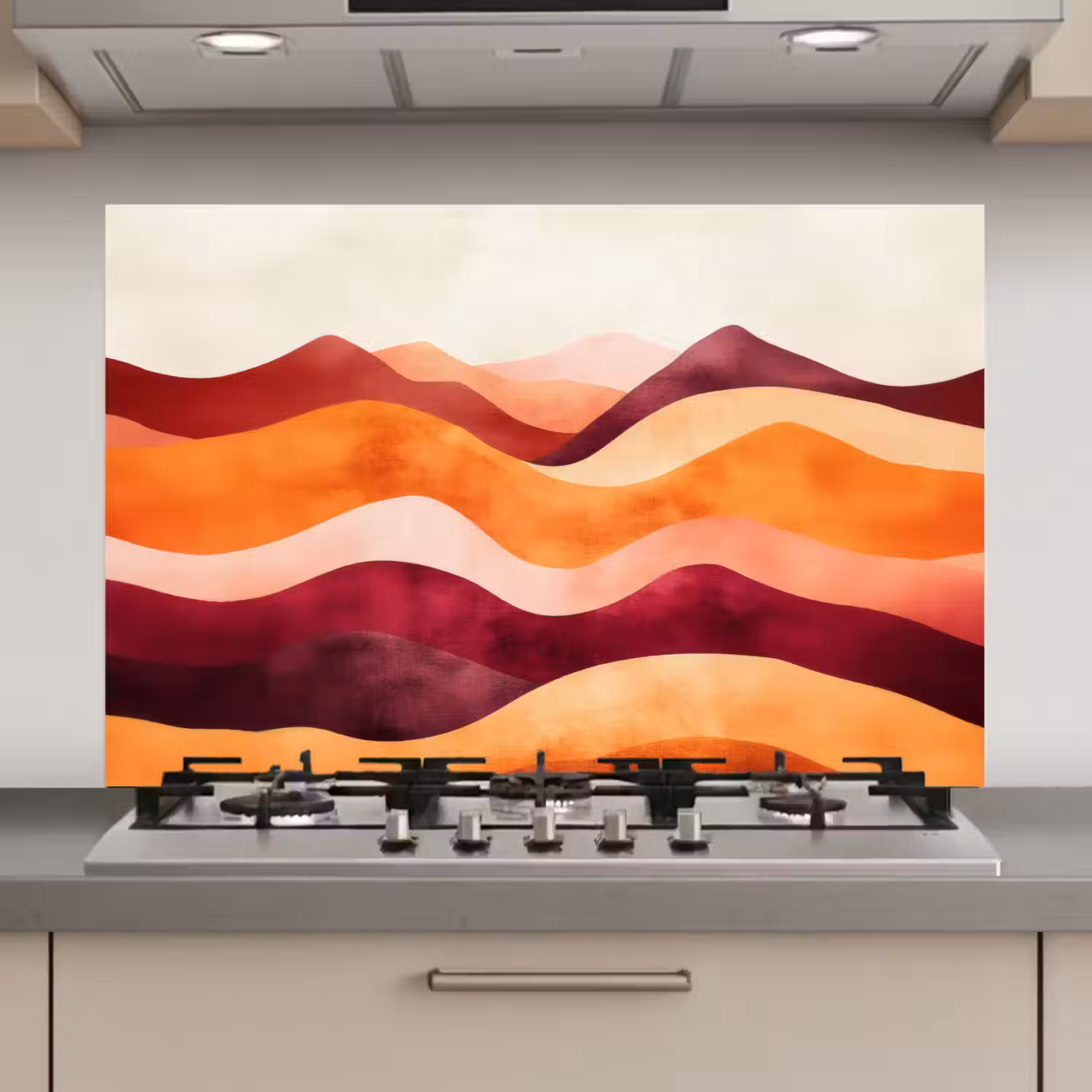 Abstract - Landschap - Golven keuken achterwand spatscherm klein -3d_website