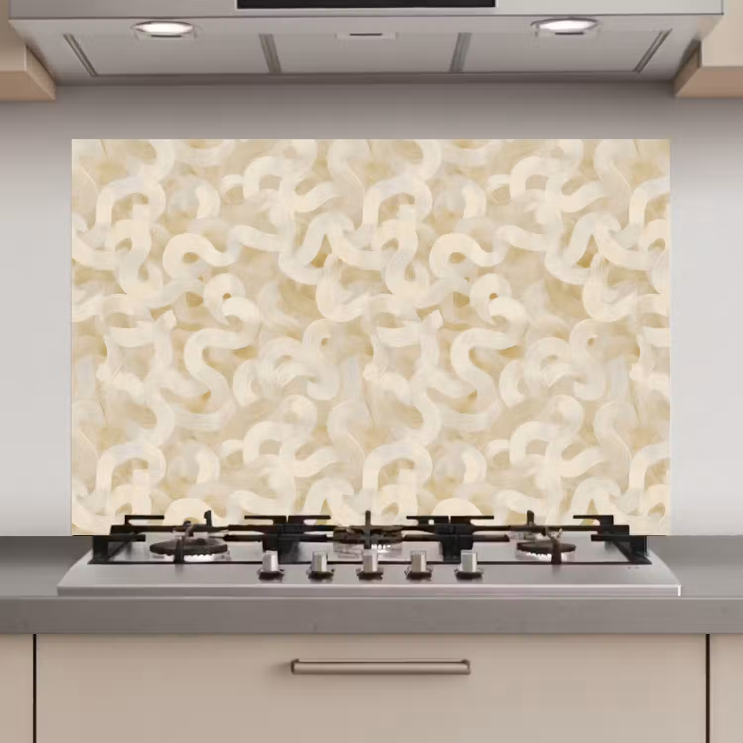 Abstract - Lijnen - Beige keuken achterwand spatscherm klein 900 -3d_website