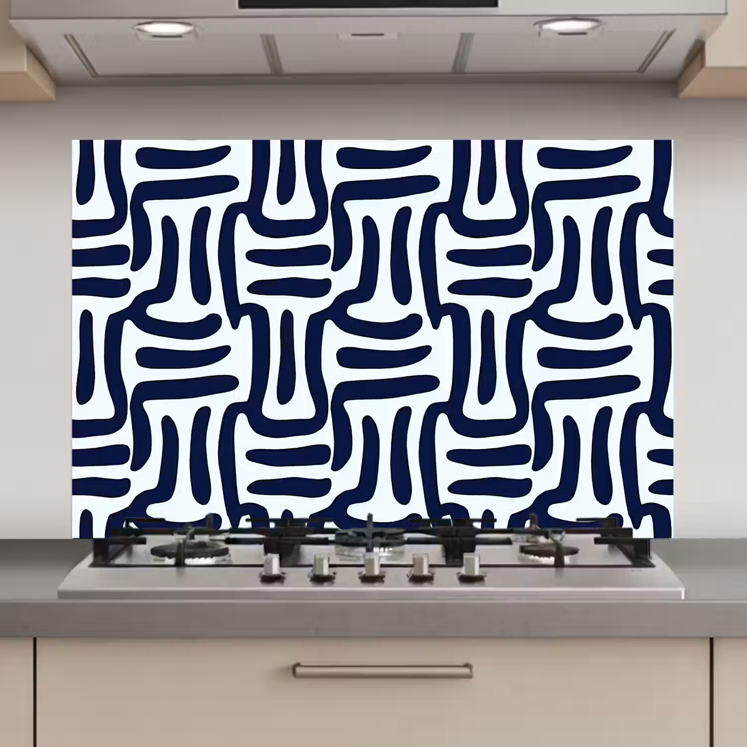 Abstract - Modern - Blauw keuken achterwand spatscherm klein 900 -3d_website