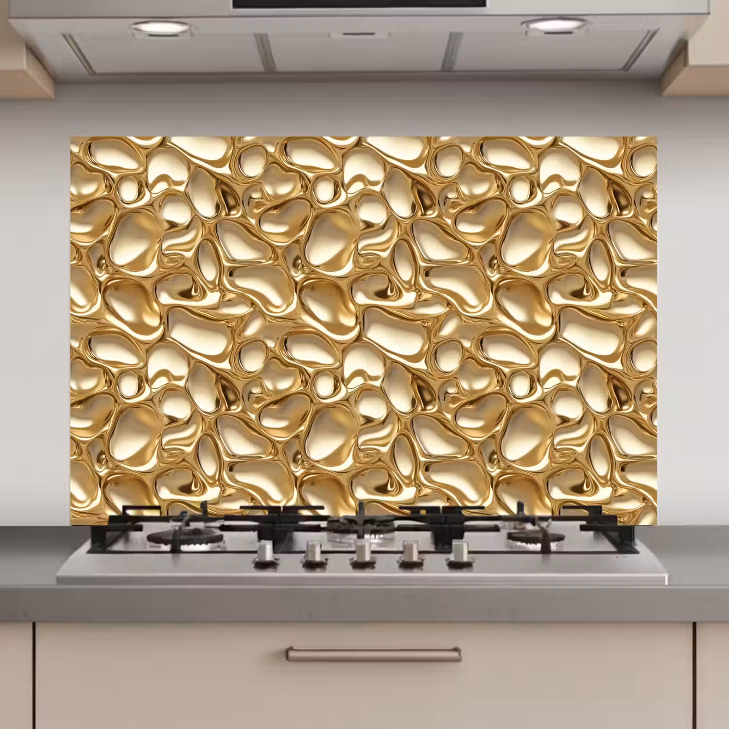 Abstract - Modern - Goud keuken achterwand spatscherm klein 900 -3d_website
