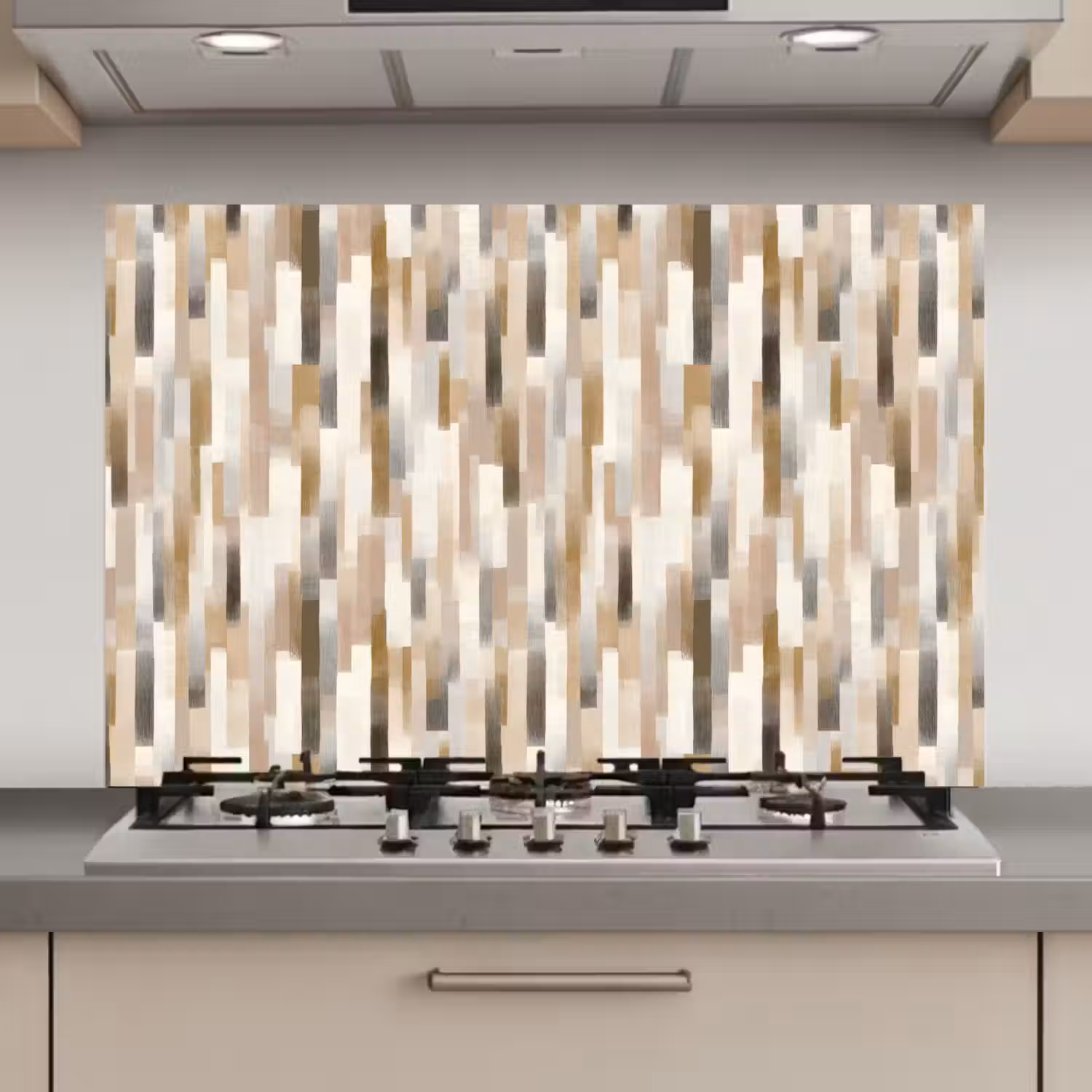 Abstract - Patroon - Kwaststreken keuken achterwand spatscherm klein 900 -3d_website