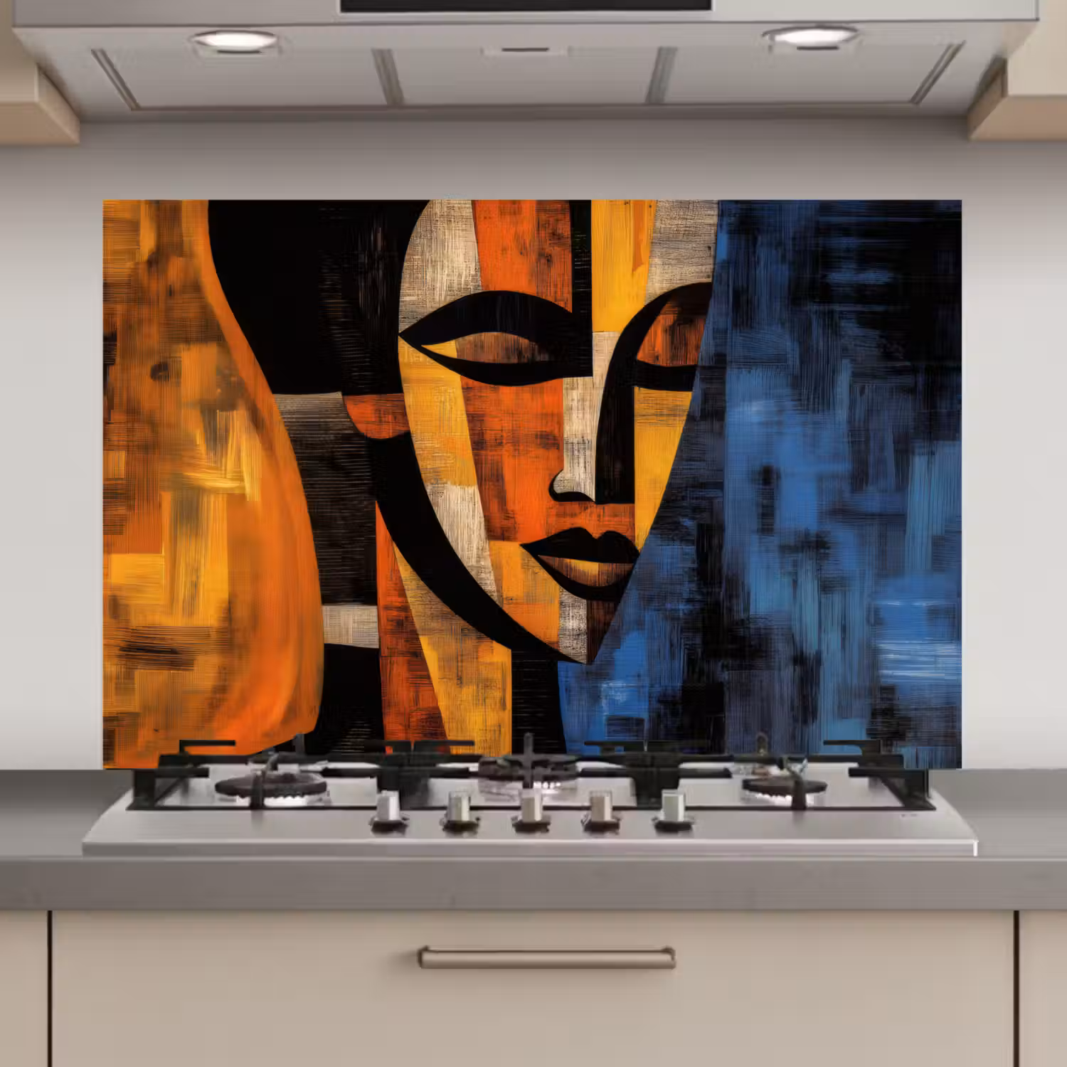 Abstract - Portret - Kleurvakken keuken achterwand spatscherm klein -3d_website