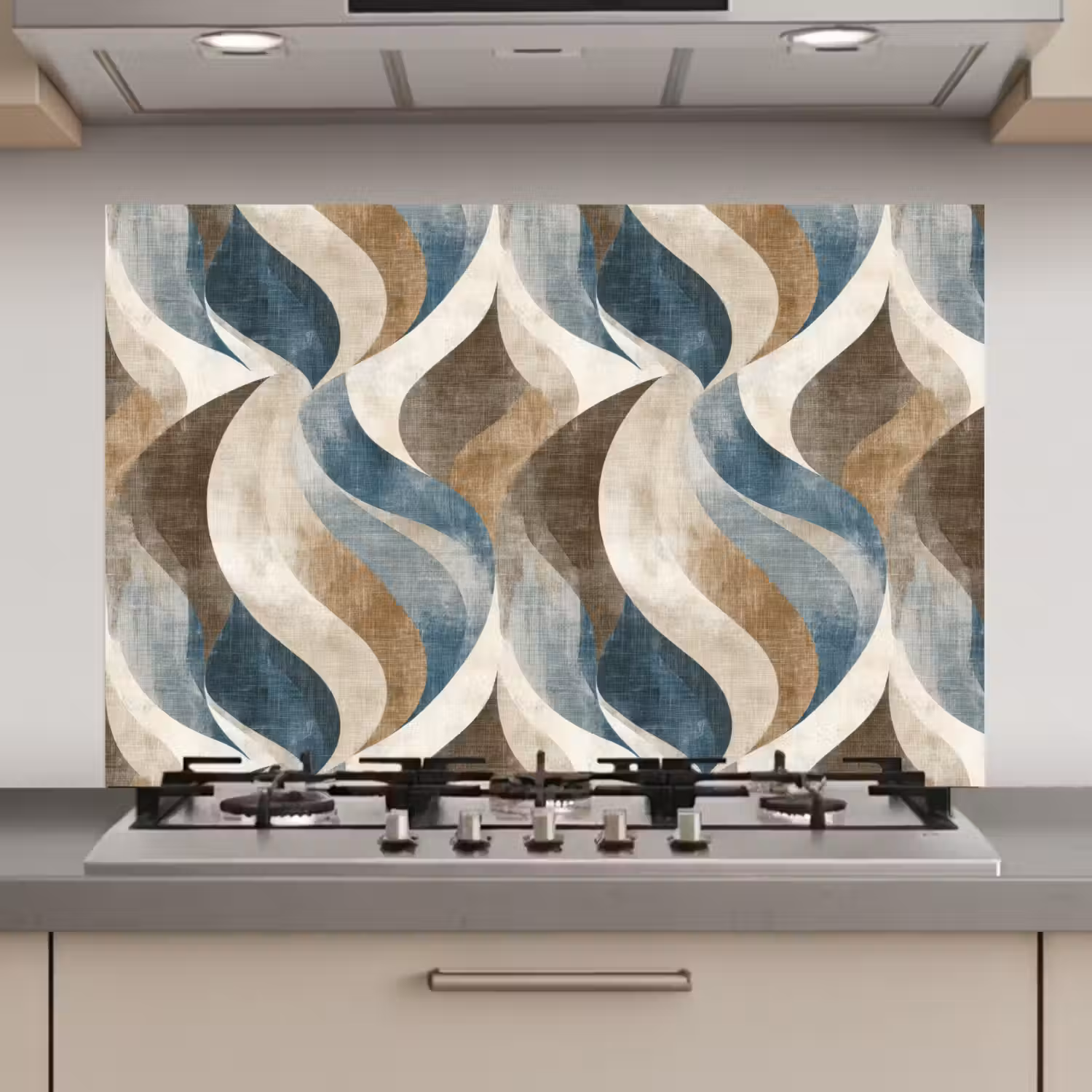 Abstract - Golven - Kleurrijk keuken achterwand spatscherm klein 900 -3d_website