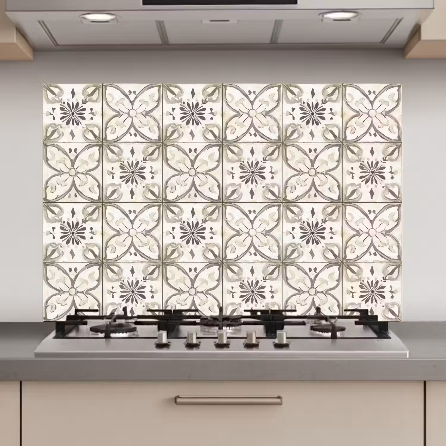 Antiek - Tegel - Beige keuken achterwand spatscherm klein 900 -3d_website