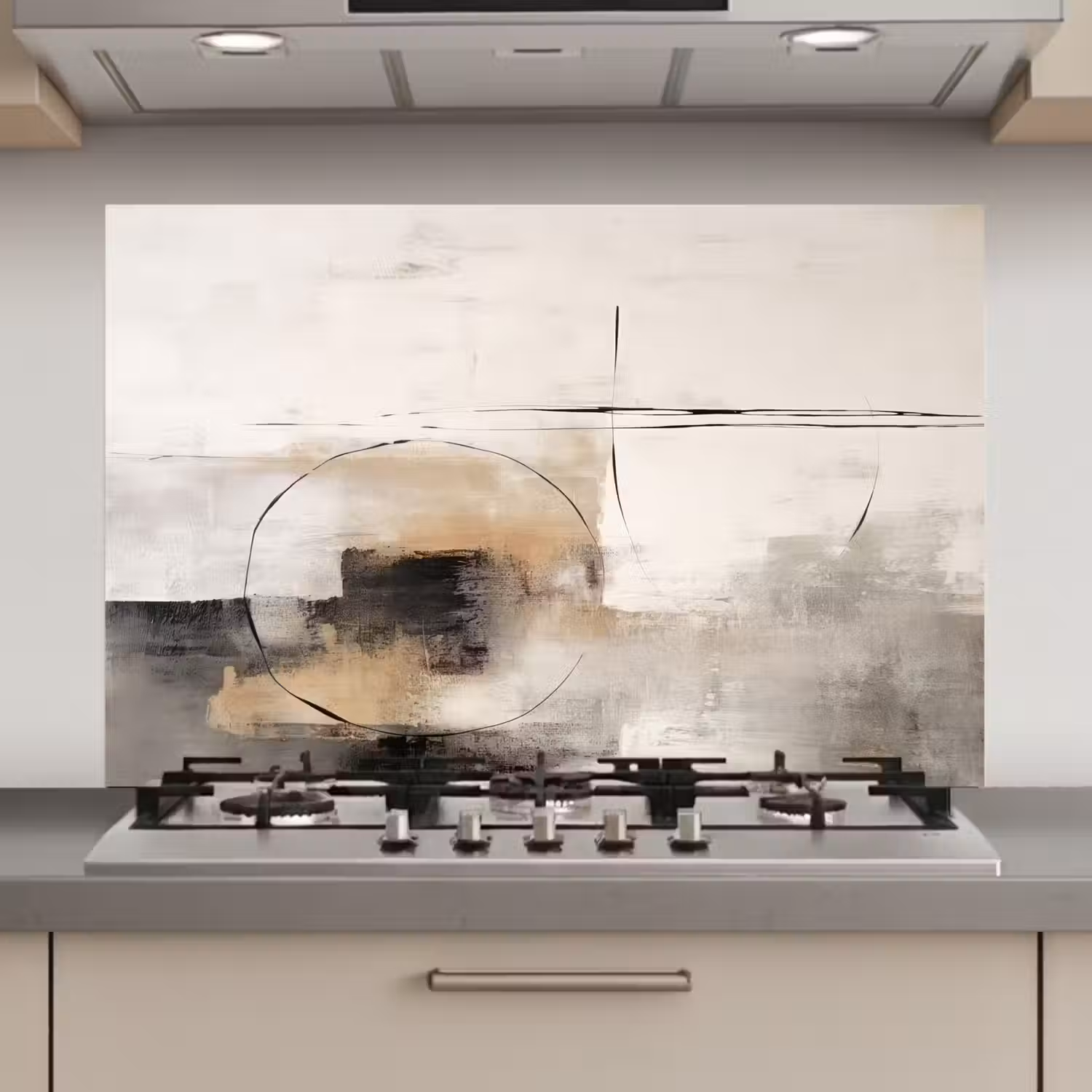 Kunst - Abstract - Grijs - Industrieel keuken achterwand spatscherm klein -3d_website