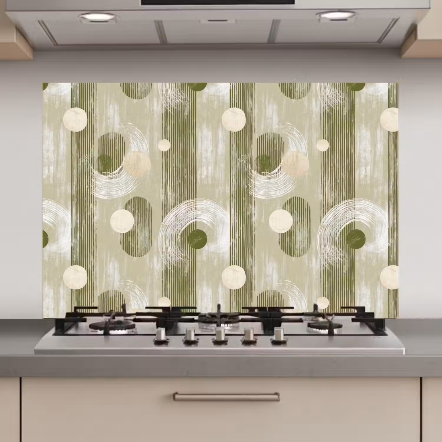 Artistiek - Modern - Groen keuken achterwand spatscherm klein 900 -3d_website