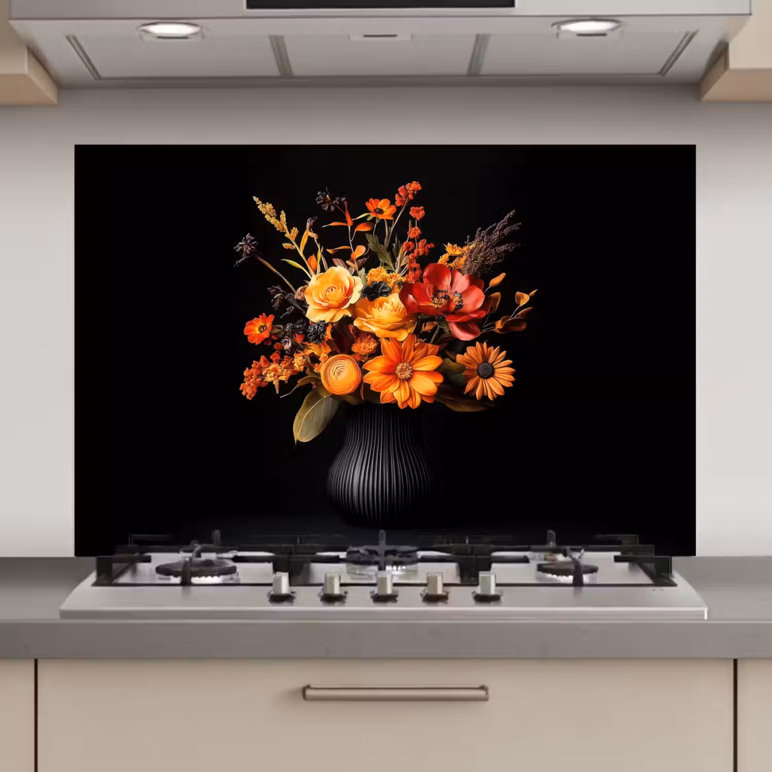Herfst - Boeket - Oranje keuken achterwand spatscherm klein -3d_website