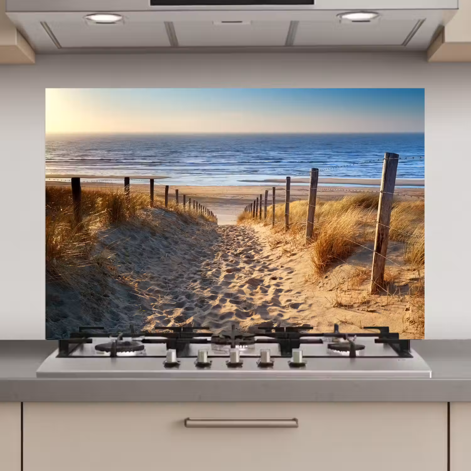 Strand - Zee - Nederland - Duinen - Zon keuken achterwand spatscherm klein -3d_website